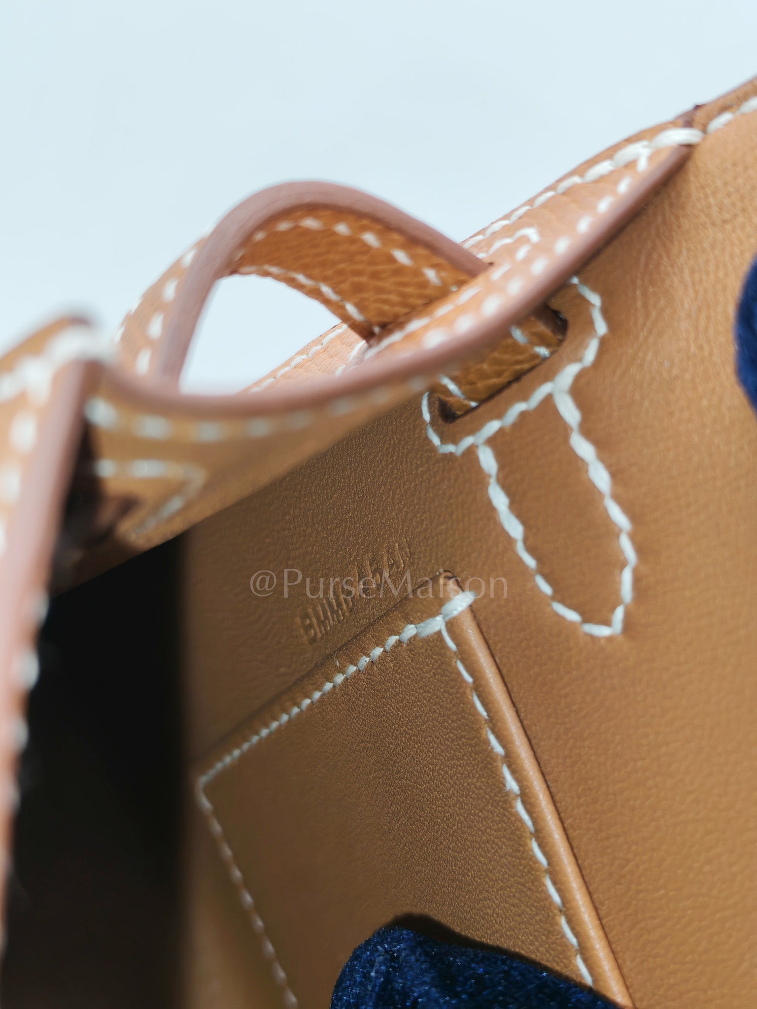 Mini Kelly in Gold Epsom Leather & Gold Hardware Stamp B (2023) | Purse Maison Luxury Bags Shop
