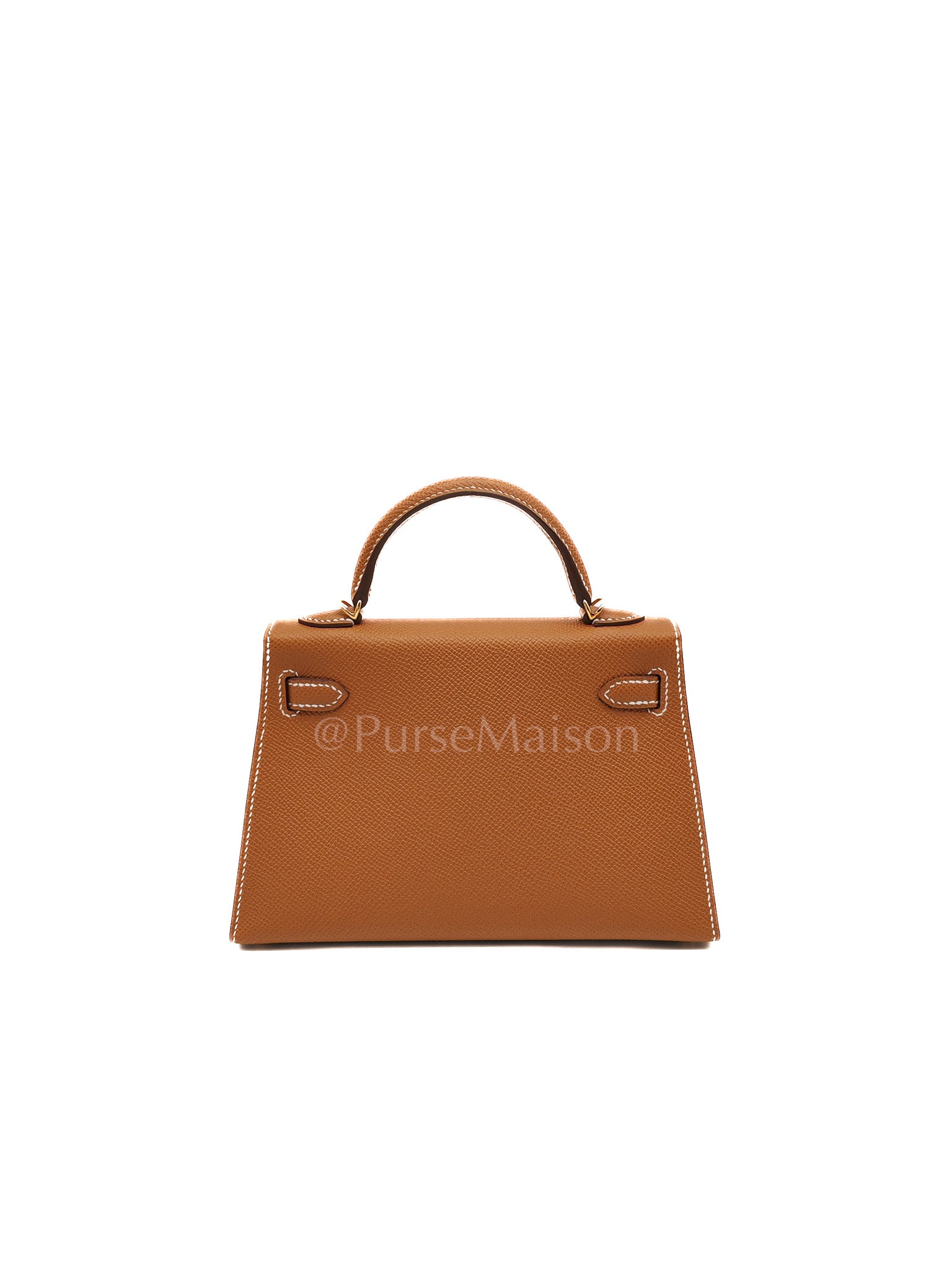 Mini Kelly in Gold Epsom Leather & Gold Hardware Stamp B (2023) | Purse Maison Luxury Bags Shop