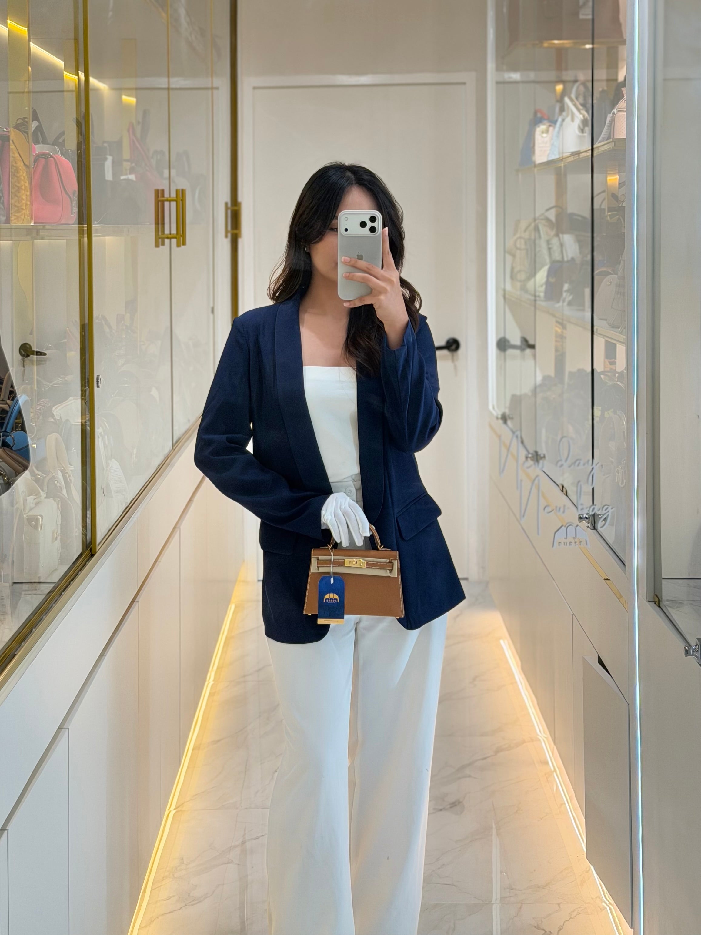 Mini Kelly in Gold Epsom Leather Gold Hardware Stamp B(2023) | Purse Maison Luxury Bags Shop