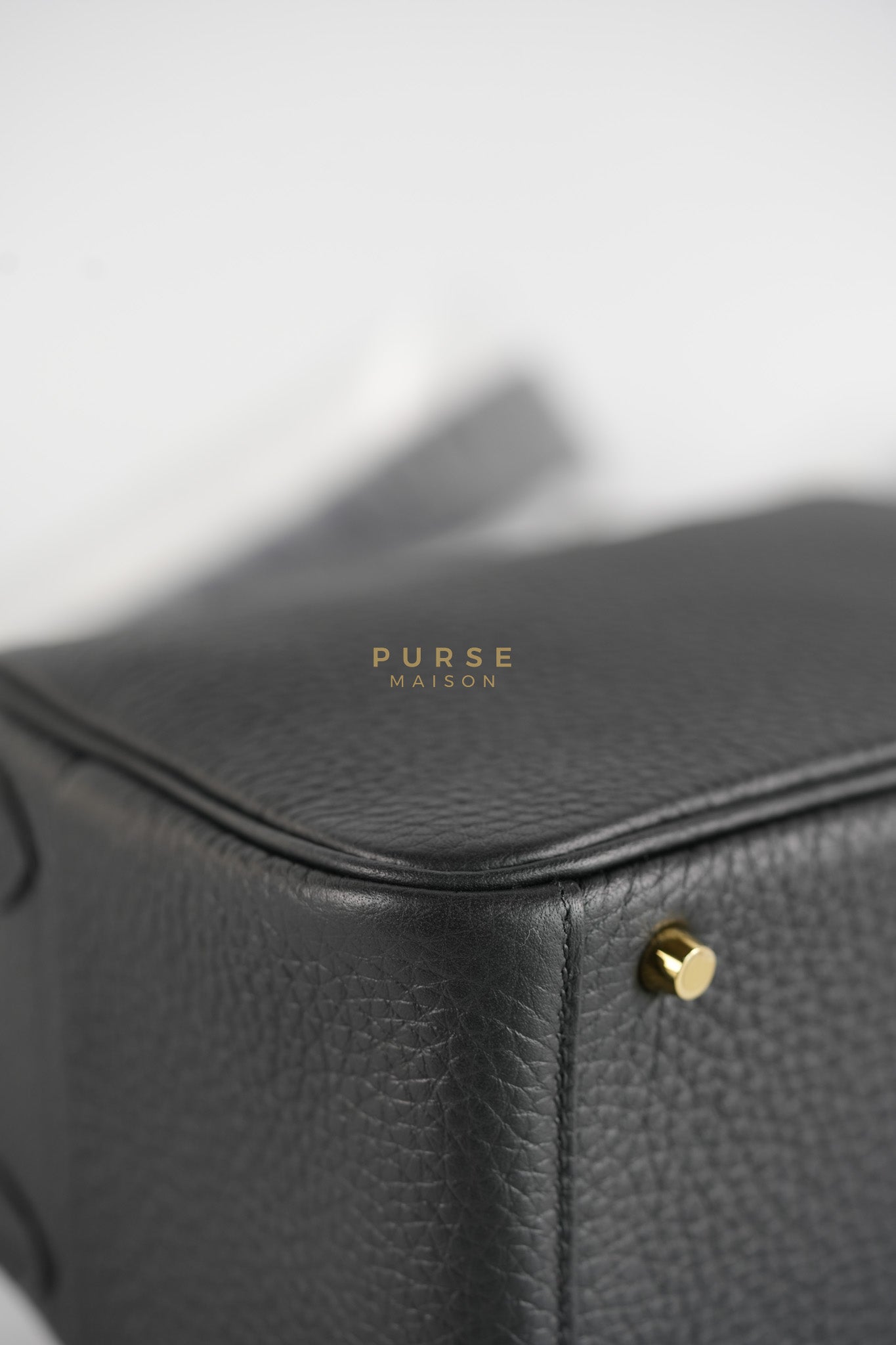 Mini Lindy 2 Black Clemence Leather in Gold Hardware Stamp K (2025) | Purse Maison Luxury Bags Shop