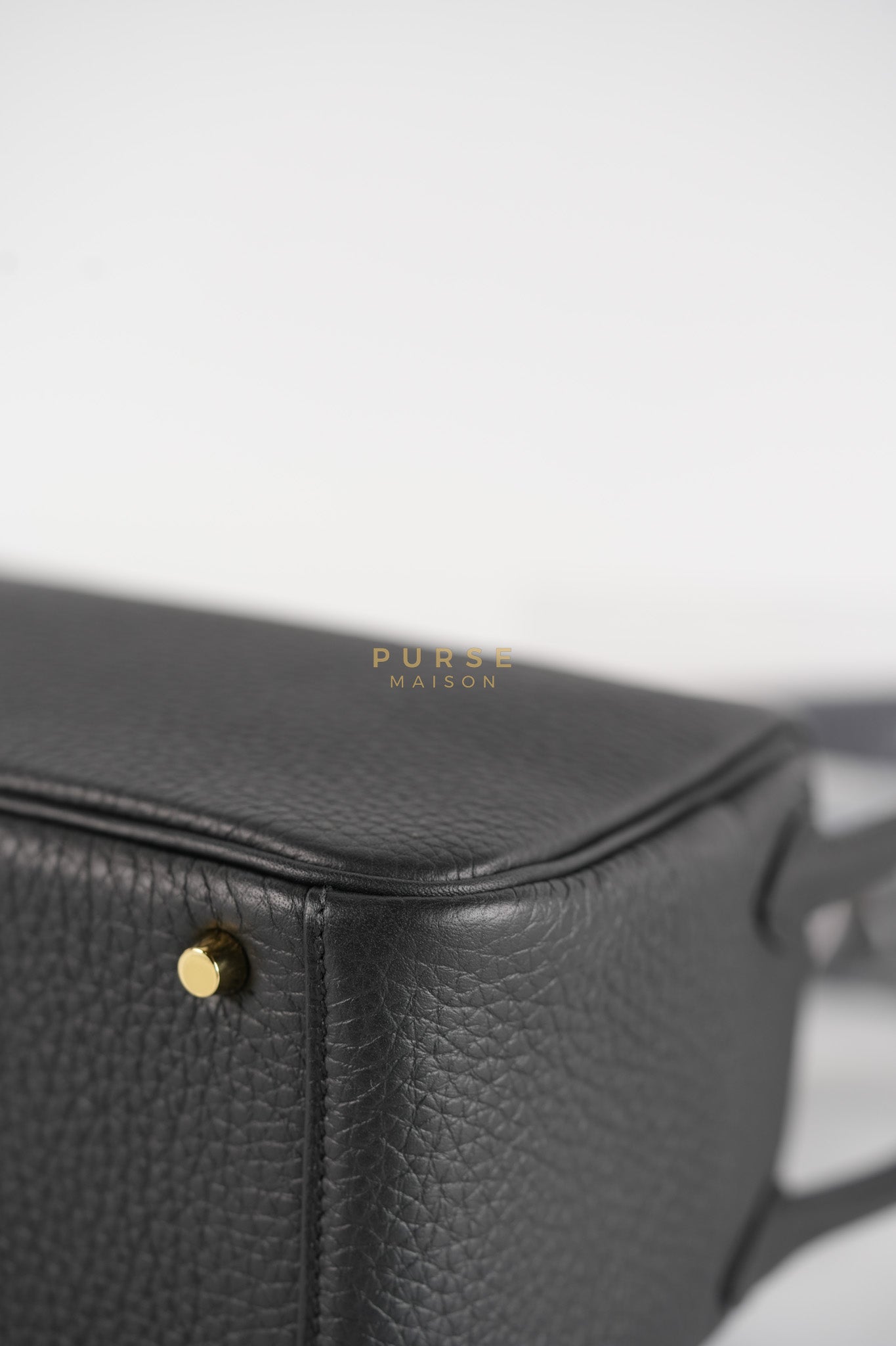 Mini Lindy 2 Black Clemence Leather in Gold Hardware Stamp K (2025) | Purse Maison Luxury Bags Shop