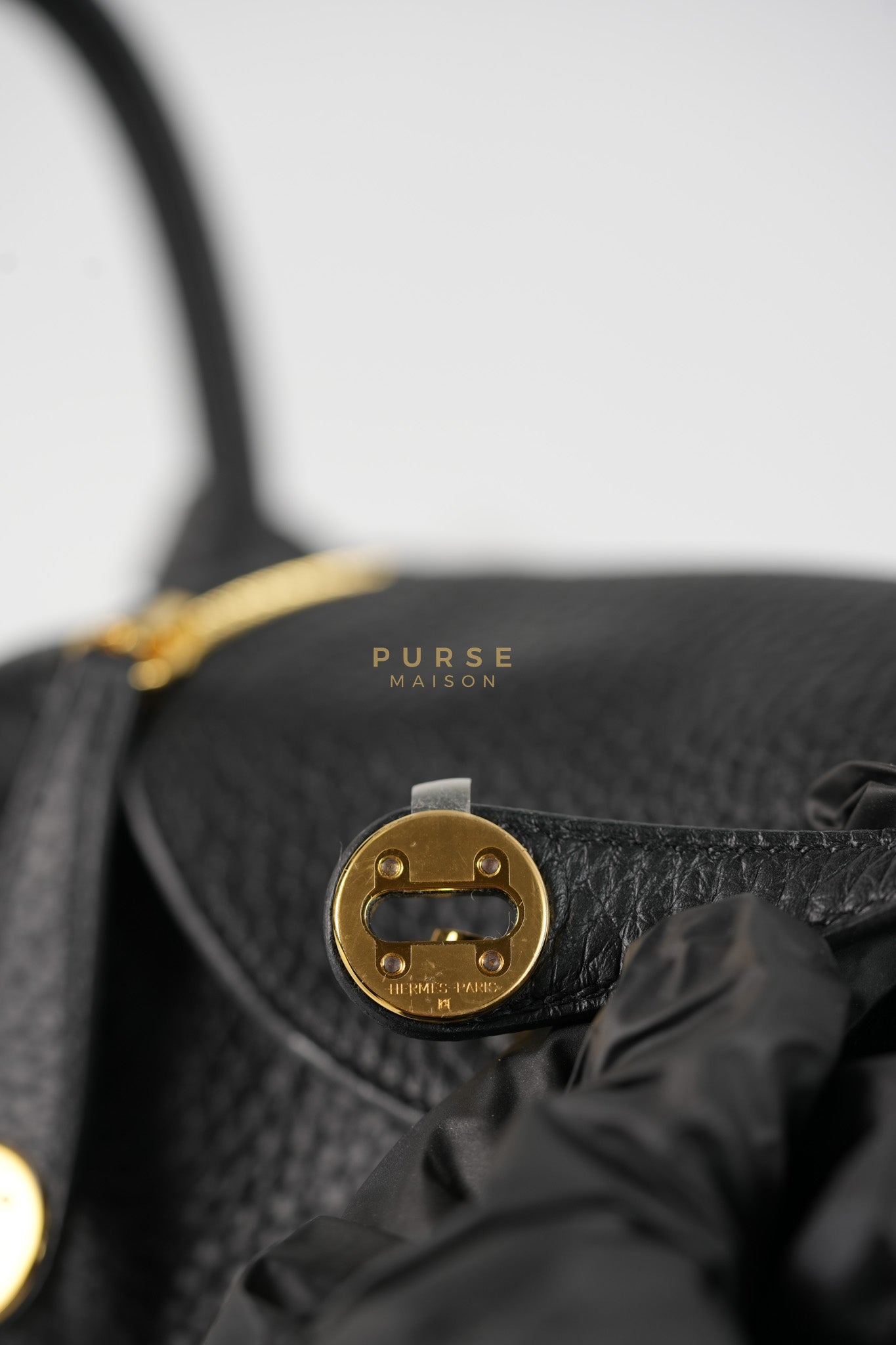 Mini Lindy 2 Black Clemence Leather in Gold Hardware Stamp K (2025) | Purse Maison Luxury Bags Shop
