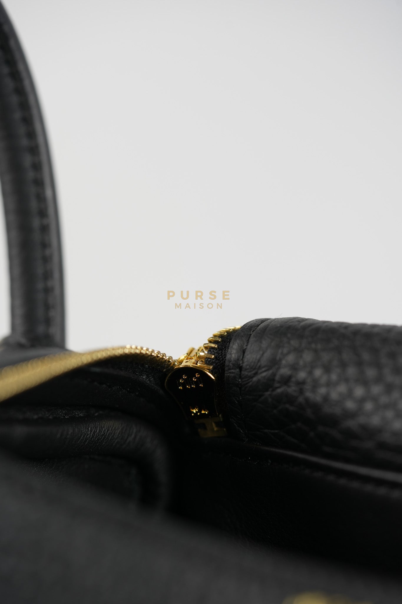 Mini Lindy 2 Black Clemence Leather in Gold Hardware Stamp K (2025) | Purse Maison Luxury Bags Shop