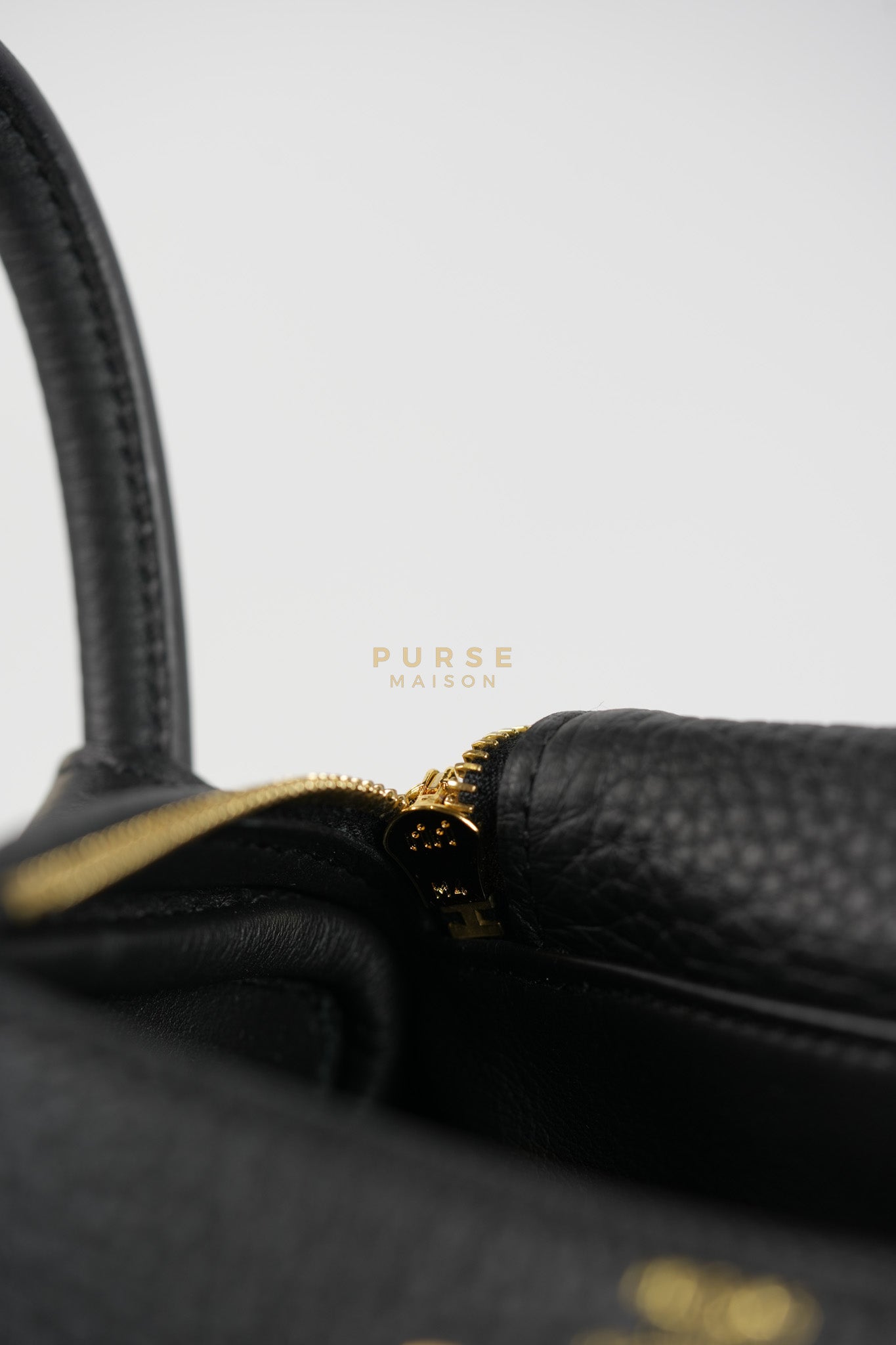 Mini Lindy 2 Black Clemence Leather in Gold Hardware Stamp K (2025) | Purse Maison Luxury Bags Shop