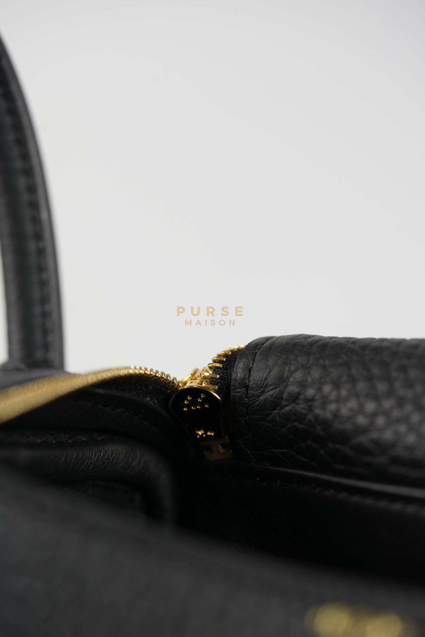 Mini Lindy 2 Black Clemence Leather in Gold Hardware Stamp K (2025) | Purse Maison Luxury Bags Shop