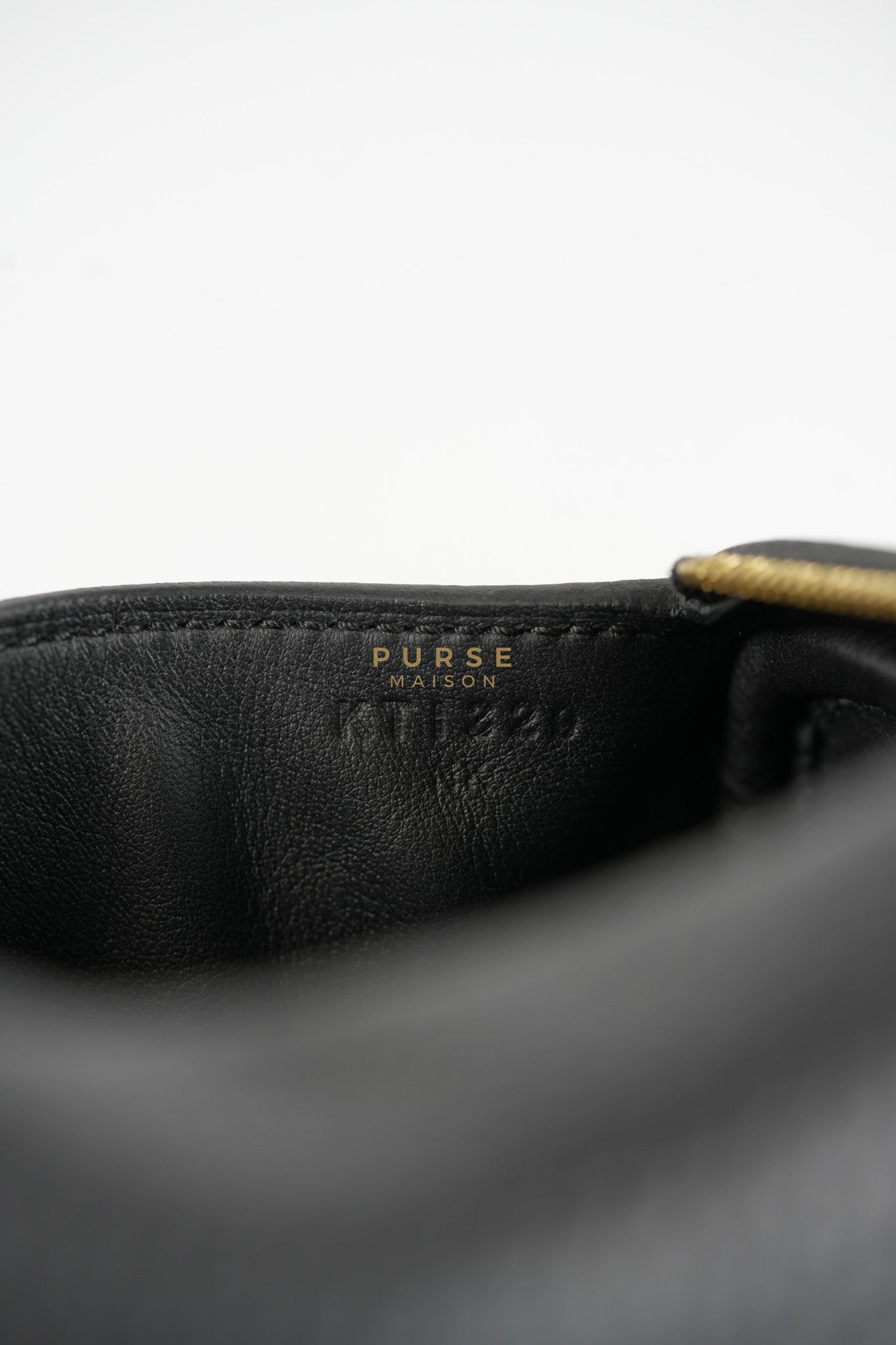 Mini Lindy 2 Black Clemence Leather in Gold Hardware Stamp K (2025) | Purse Maison Luxury Bags Shop