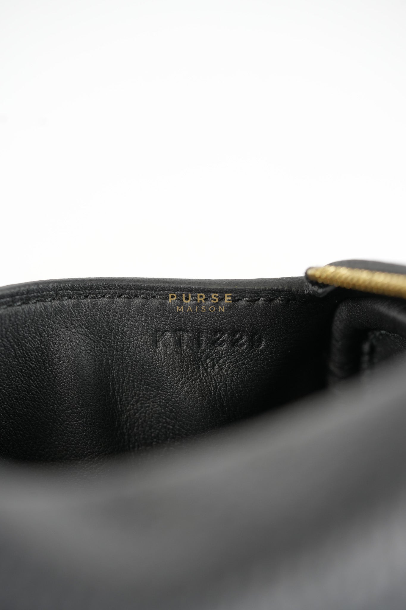 Mini Lindy 2 Black Clemence Leather in Gold Hardware Stamp K (2025) | Purse Maison Luxury Bags Shop