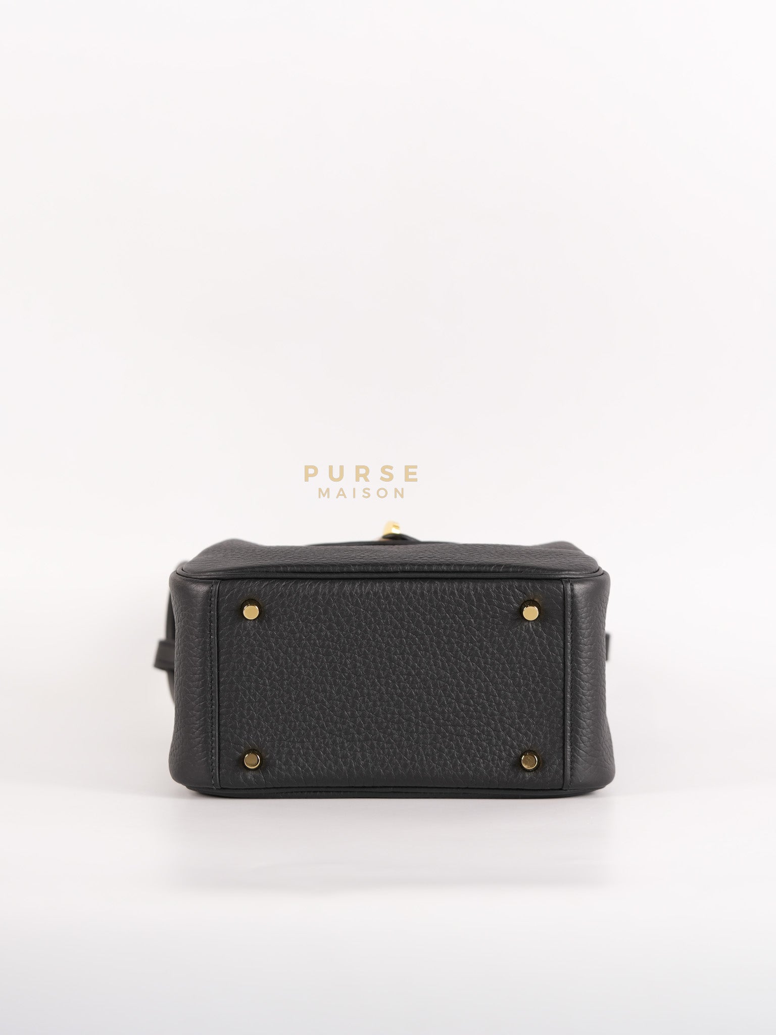 Mini Lindy 2 Black Clemence Leather in Gold Hardware Stamp K (2025) | Purse Maison Luxury Bags Shop