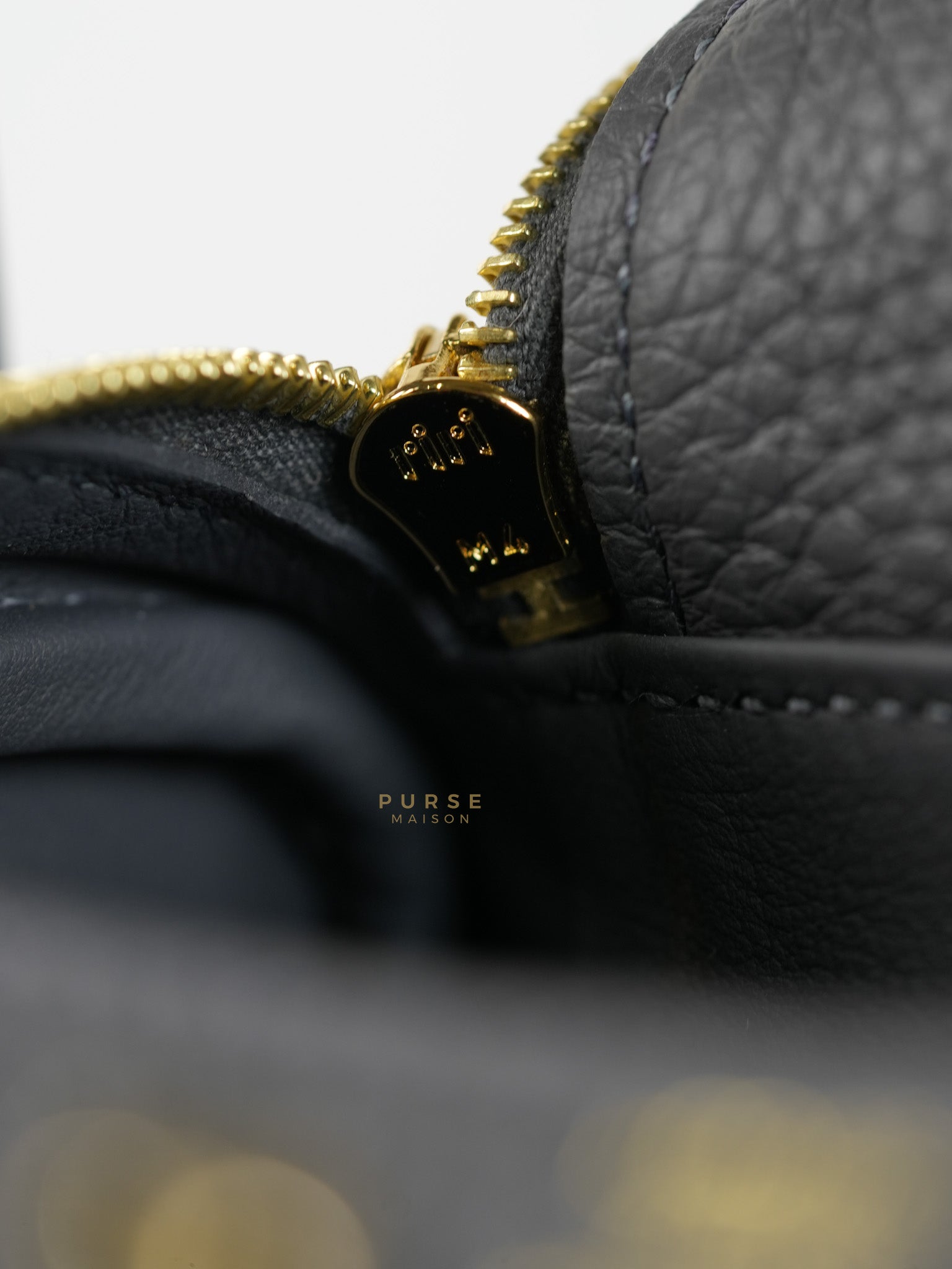 Mini Lindy 2 Gris Meyer Clemence Leather in Gold Hardware Stamp W (2024) | Purse Maison Luxury Bags Shop
