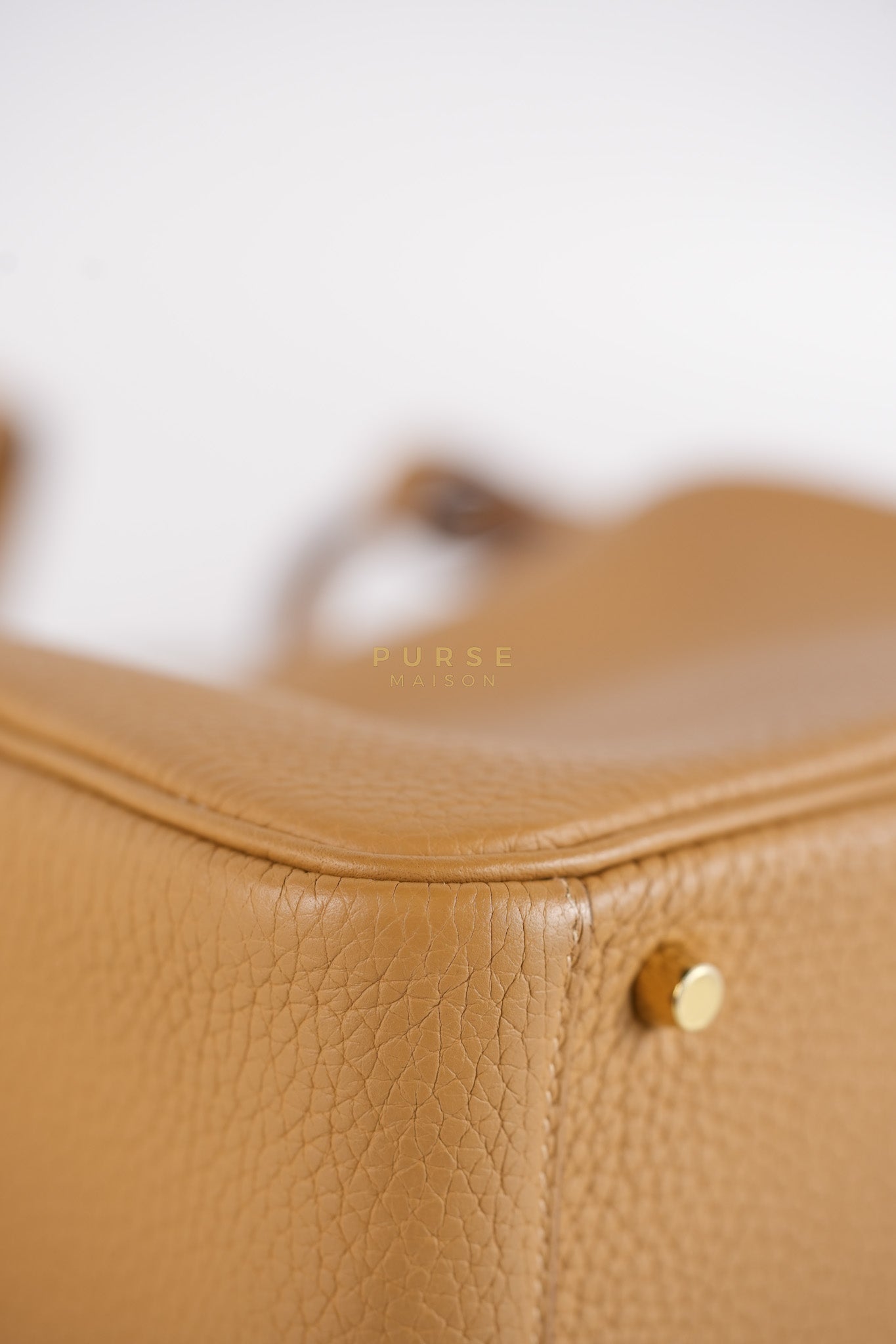 Mini Lindy Biscuit in Clemence Leather and Gold Hardware Stamp U (2022) | Purse Maison Luxury Bags Shop