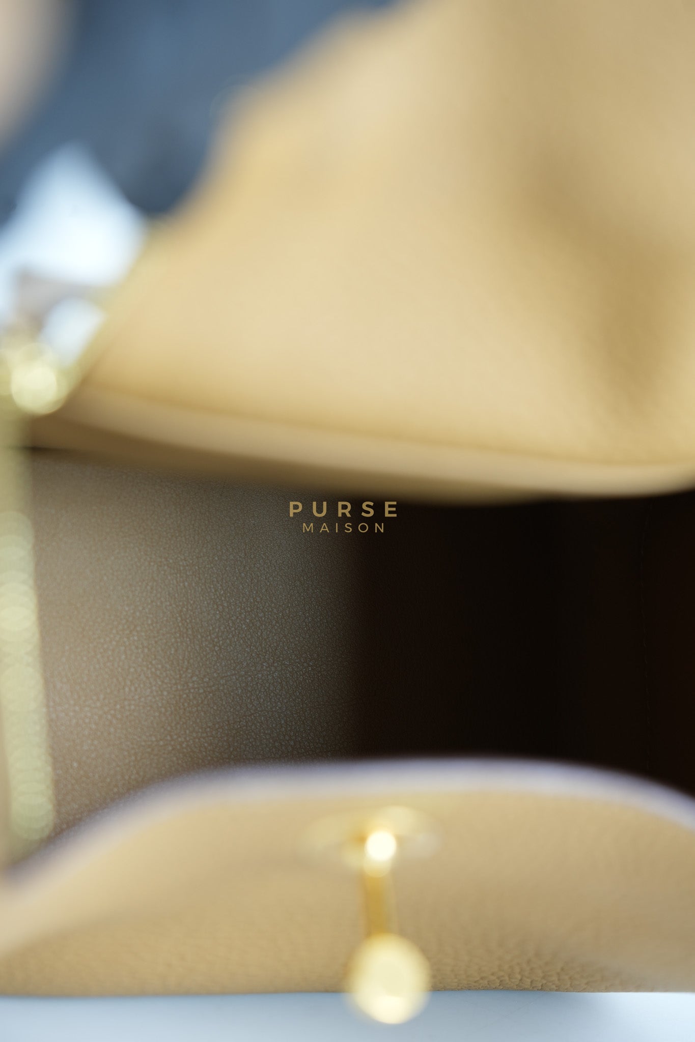 Mini Lindy Biscuit in Clemence Leather and Gold Hardware Stamp U (2022) | Purse Maison Luxury Bags Shop