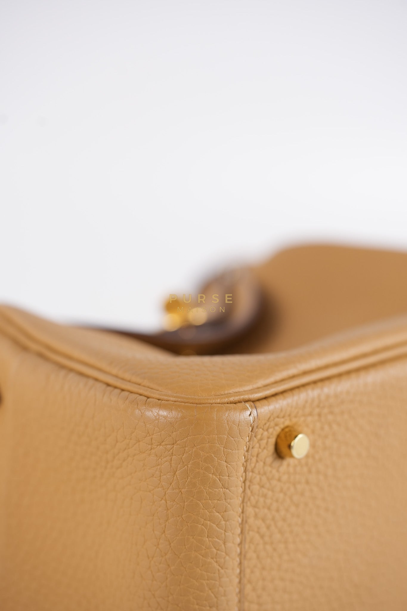 Mini Lindy Biscuit in Clemence Leather and Gold Hardware Stamp U (2022) | Purse Maison Luxury Bags Shop