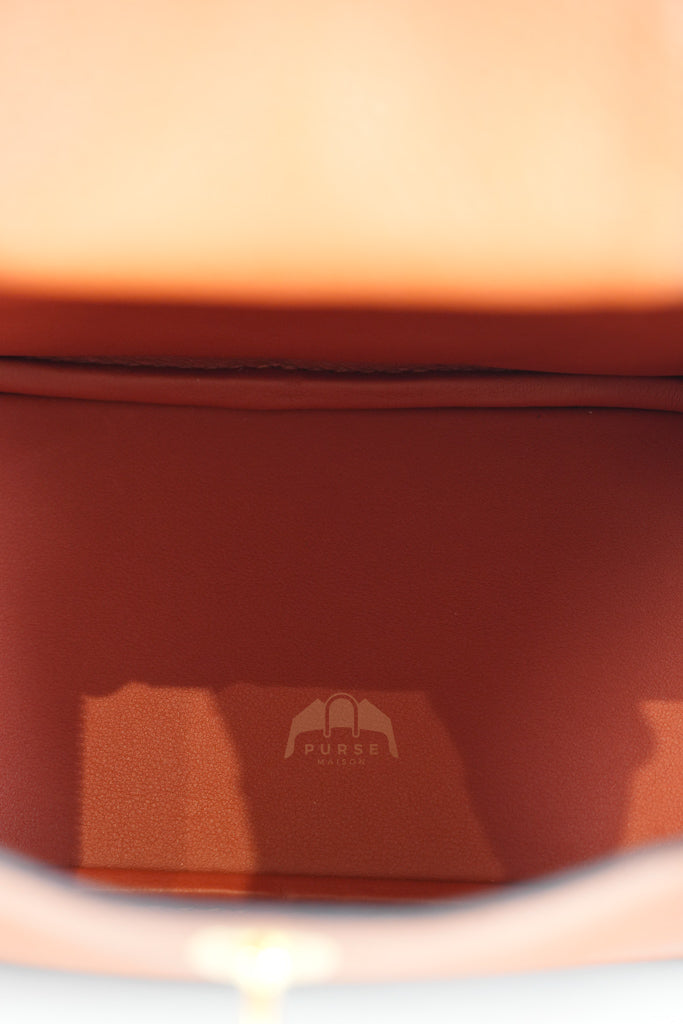 Mini Lindy Cuivre in Clemence Leather and Gold Hardware Stamp Z (2021) | Purse Maison Luxury Bags Shop