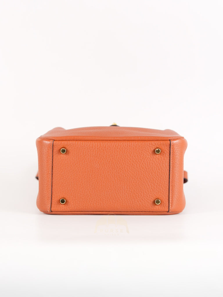 Mini Lindy Cuivre in Clemence Leather and Gold Hardware Stamp Z (2021) | Purse Maison Luxury Bags Shop