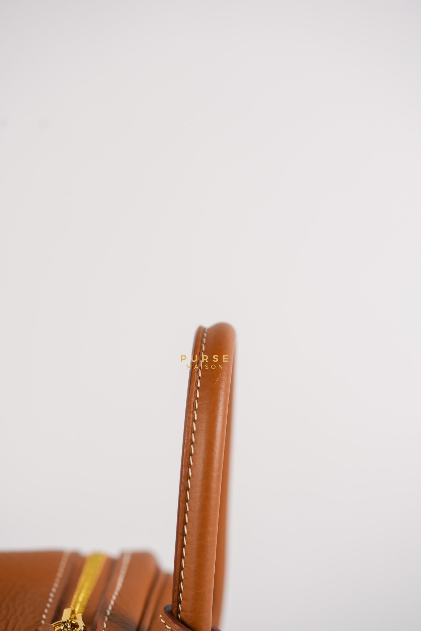 Mini Lindy Gold Clemence Leather in Gold Hardware Stamp U | Purse Maison Luxury Bags Shop