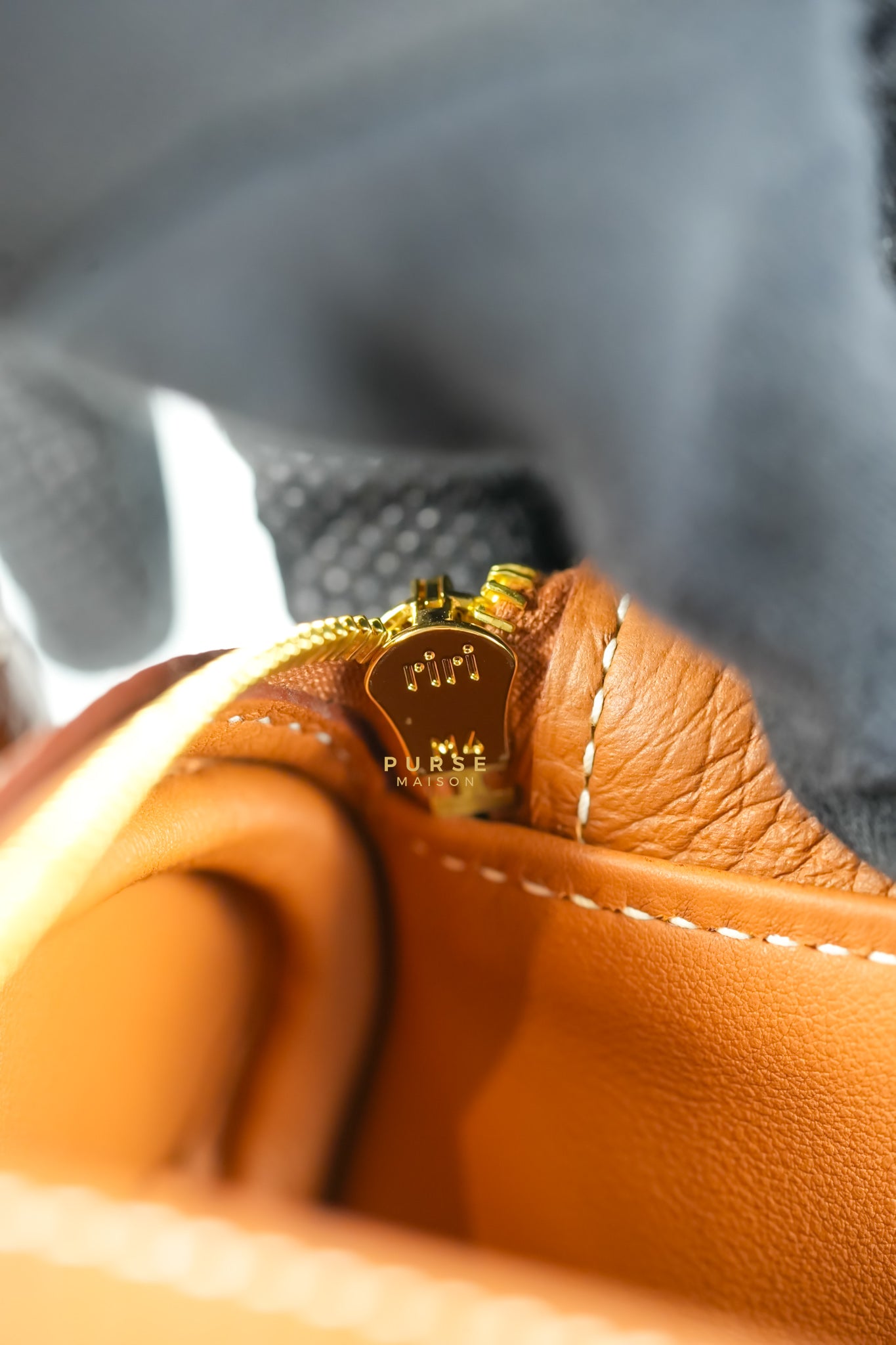 Mini Lindy Gold Clemence Leather in Gold Hardware Stamp U | Purse Maison Luxury Bags Shop