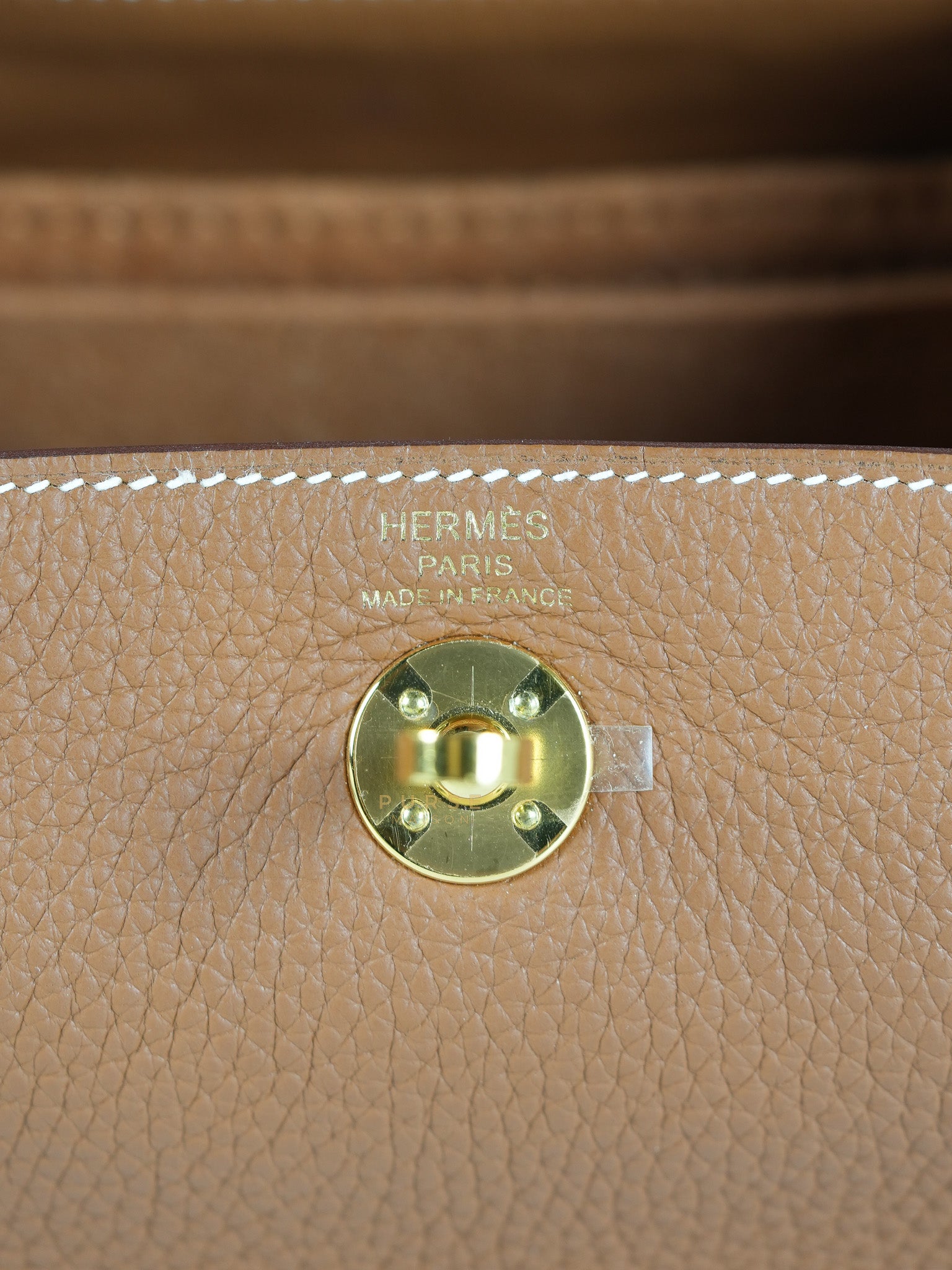 Mini Lindy Bag Gold Clemence Leather in Gold Hardware Stamp Z (2021) | Purse Maison Luxury Bags Shop