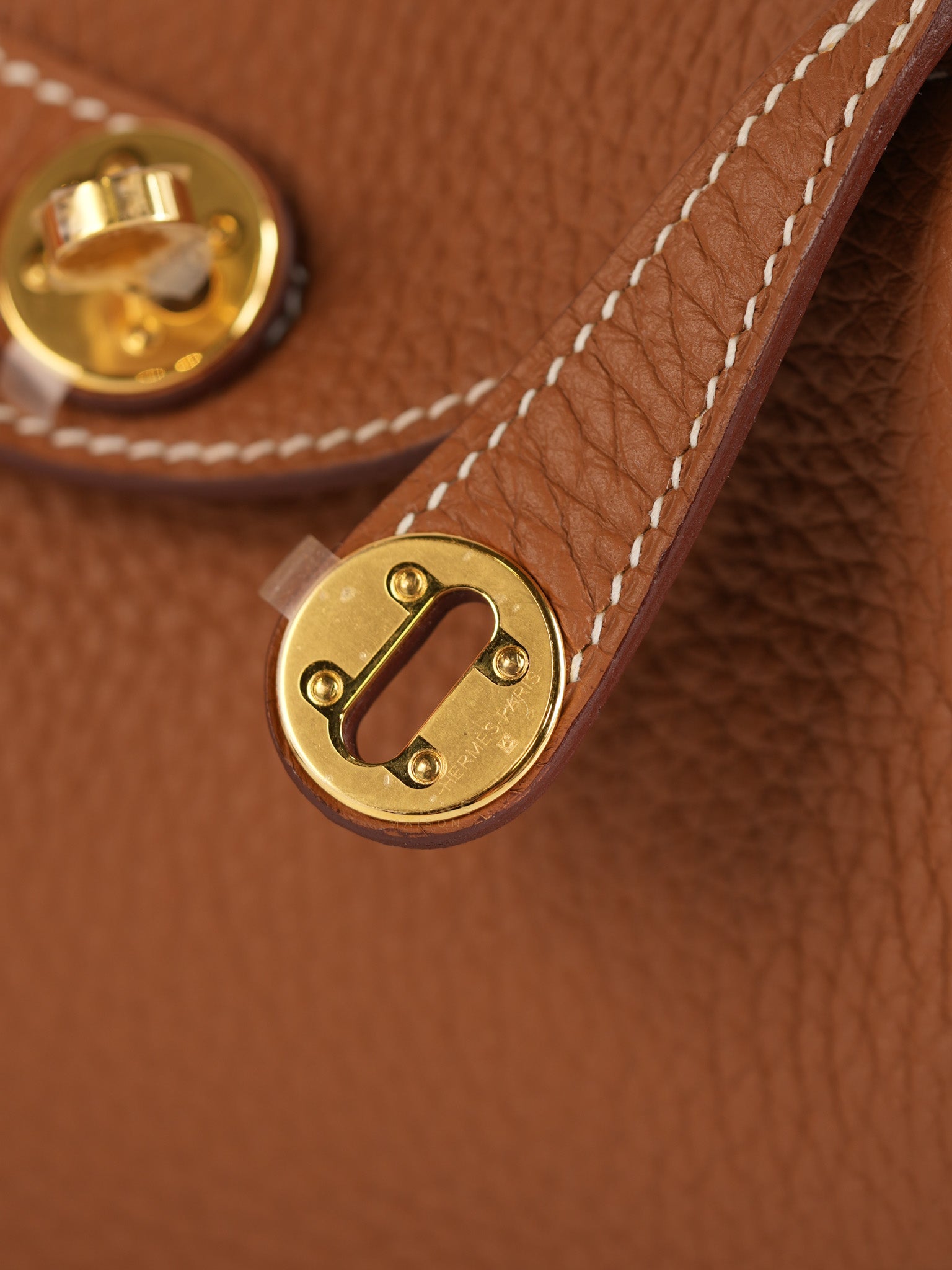 Mini Lindy in Gold Taurillon Clémence Leather with Gold Hardware, Stamp W (2024) | Purse Maison Luxury Bags Shop