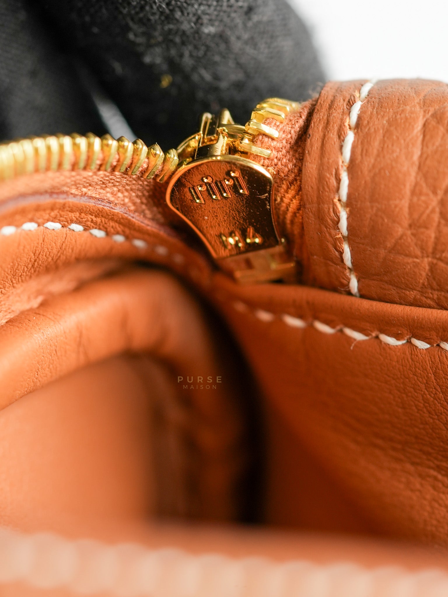 Mini Lindy in Gold Taurillon Clémence Leather with Gold Hardware, Stamp W (2024) | Purse Maison Luxury Bags Shop