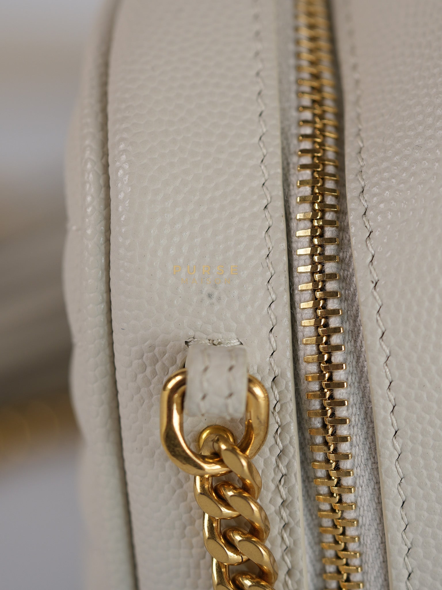 Mini Lou Camera Bag in Crema Soft Quilted Leather & Gold Hardware | Purse Maison Luxury Bags Shop