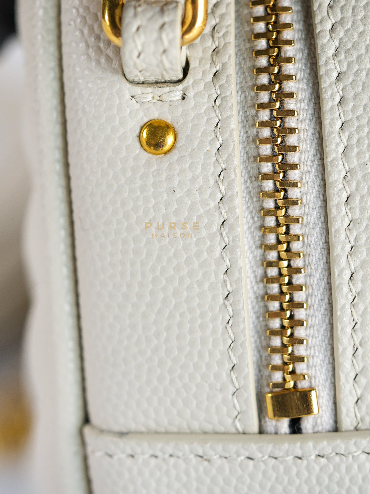 Mini Lou Camera Bag in Crema Soft Quilted Leather & Gold Hardware | Purse Maison Luxury Bags Shop