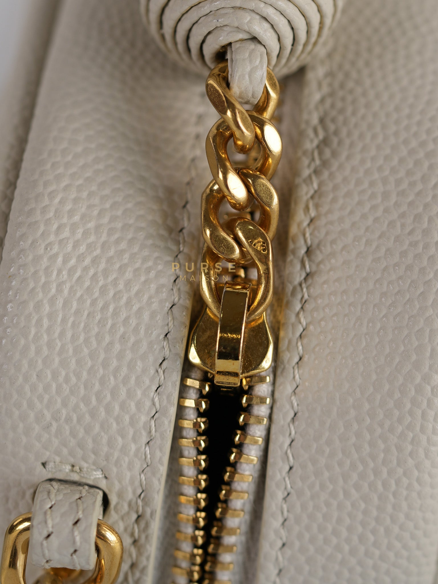 Mini Lou Camera Bag in Crema Soft Quilted Leather & Gold Hardware | Purse Maison Luxury Bags Shop