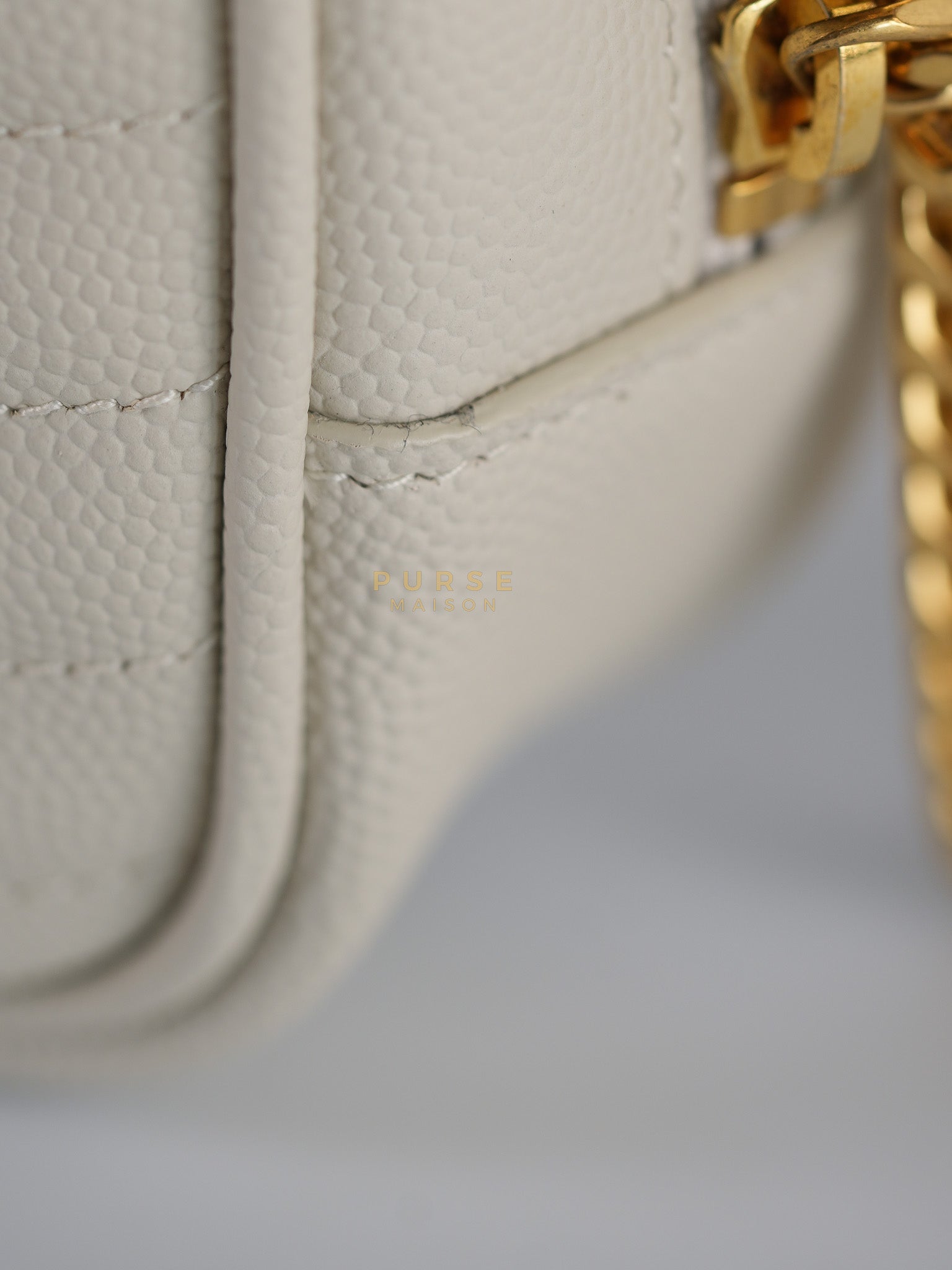Mini Lou Camera Bag in Crema Soft Quilted Leather & Gold Hardware | Purse Maison Luxury Bags Shop