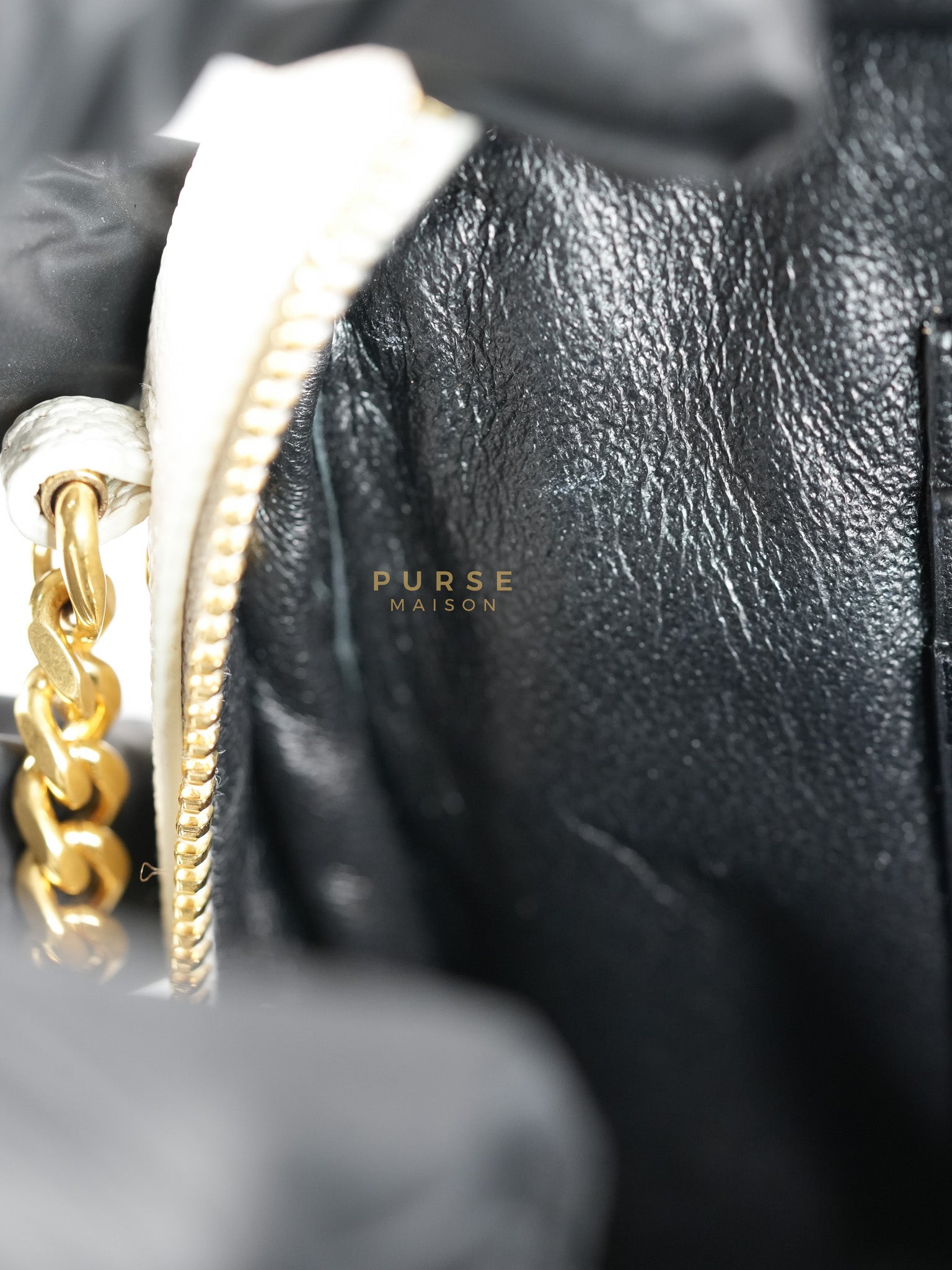 Mini Lou Camera Bag in Crema Soft Quilted Leather & Gold Hardware | Purse Maison Luxury Bags Shop