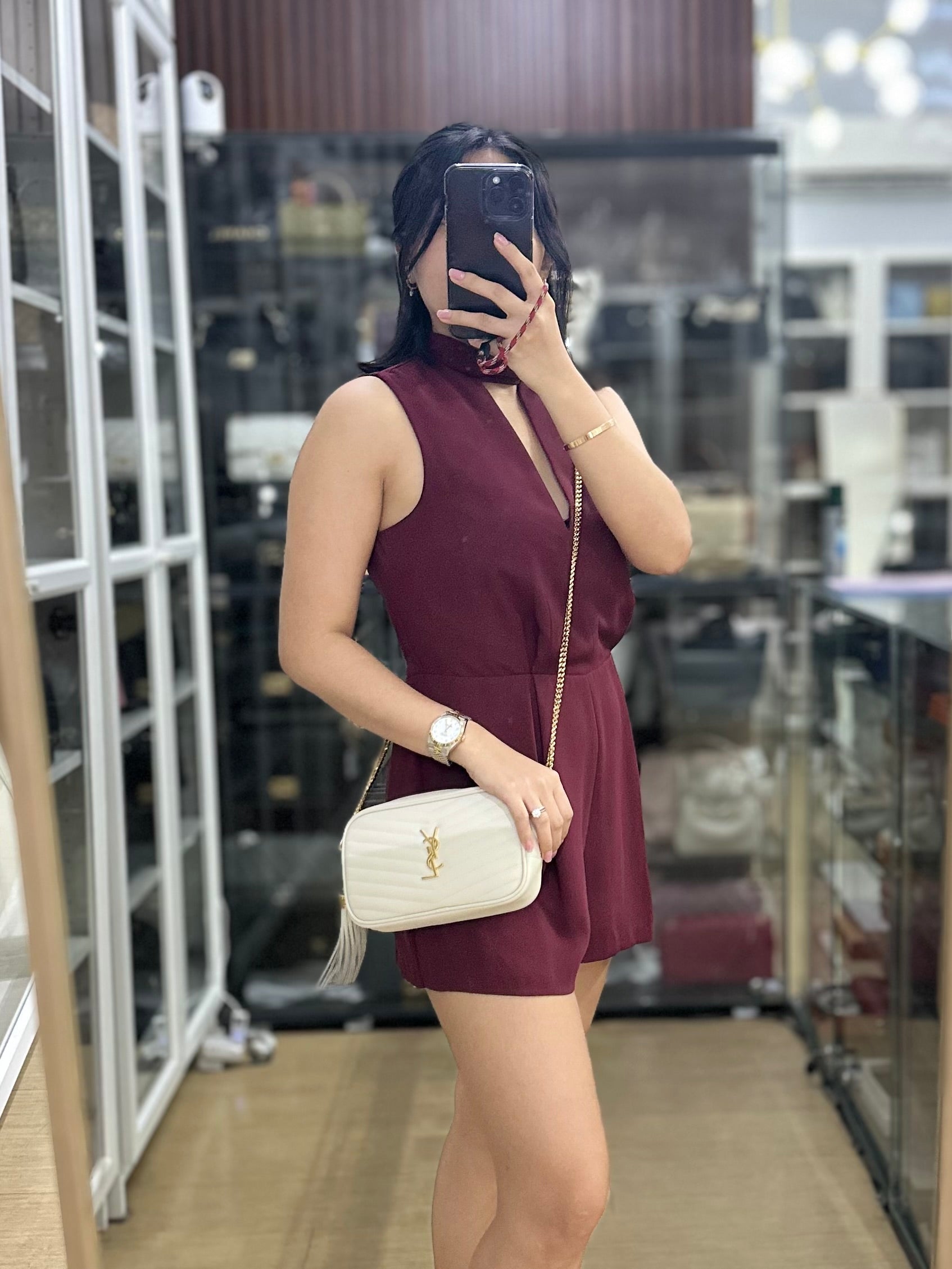 Mini Lou Camera Bag in Crema Soft Quilted Leather & Gold Hardware | Purse Maison Luxury Bags Shop