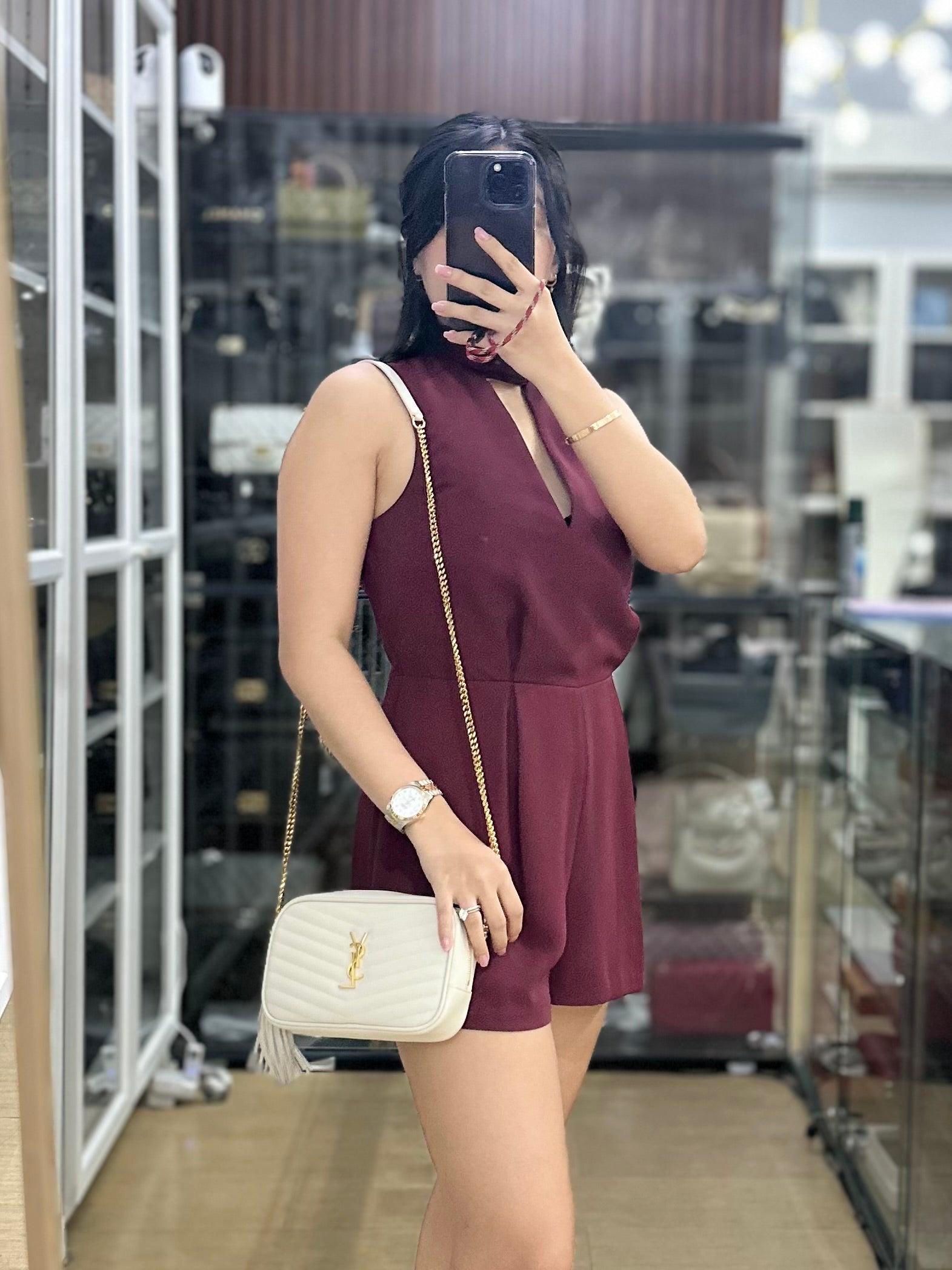 Mini Lou Camera Bag in Crema Soft Quilted Leather & Gold Hardware | Purse Maison Luxury Bags Shop