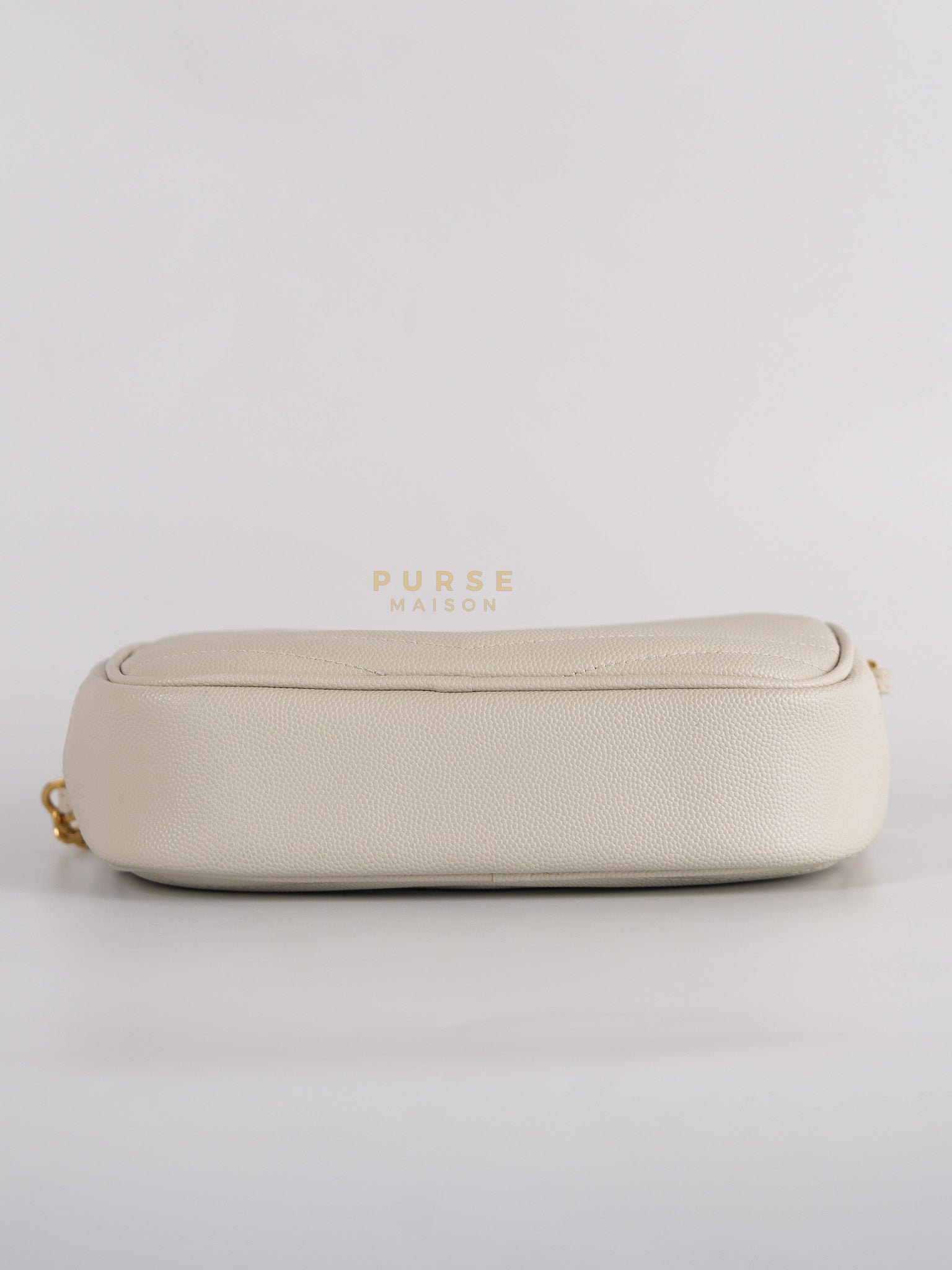 Mini Lou Camera Bag in Crema Soft Quilted Leather & Gold Hardware | Purse Maison Luxury Bags Shop
