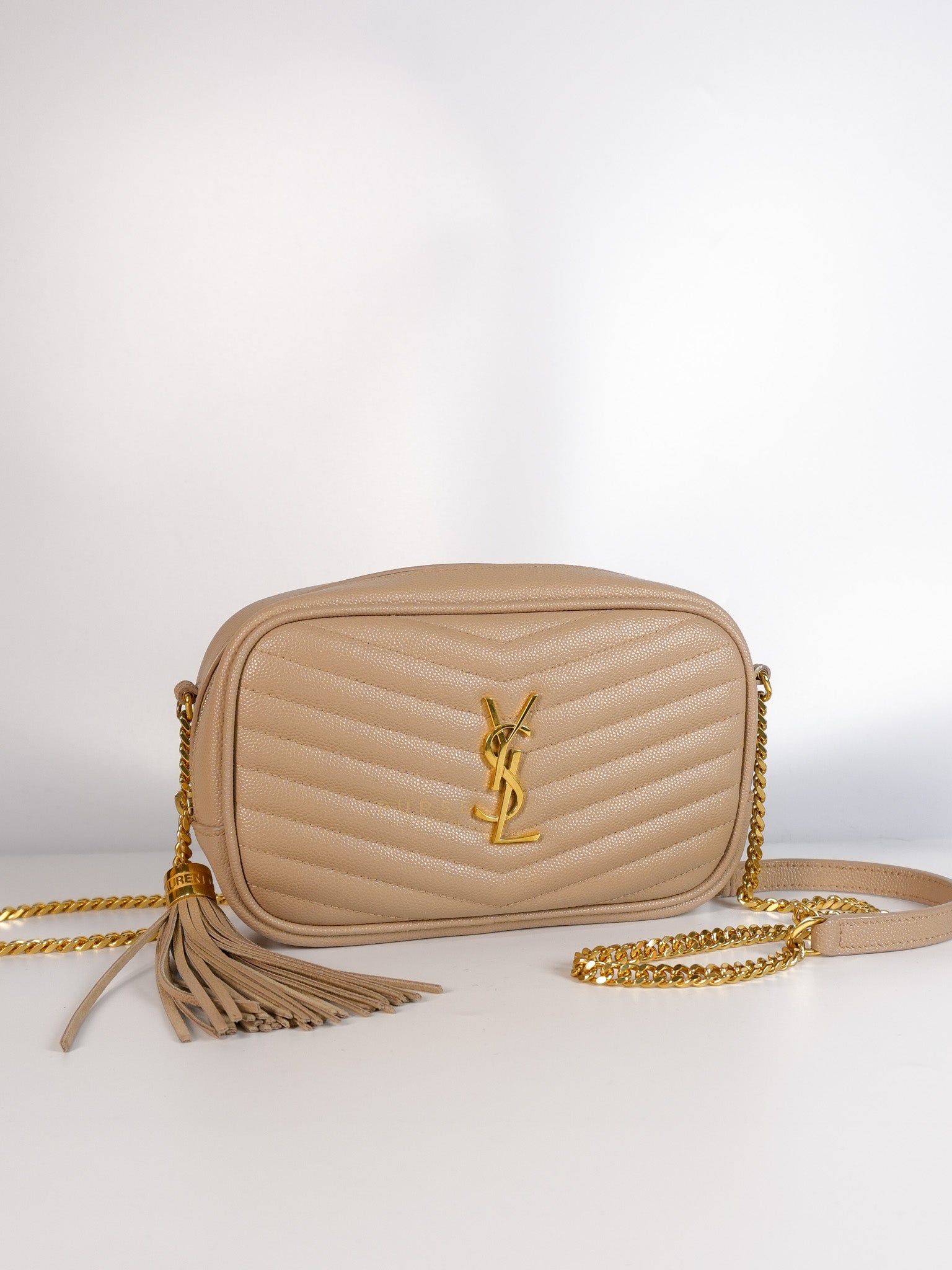 Mini Lou Camera Bag in Grain De Poudre Matelasse Monogram Leather | Purse Maison Luxury Bags Shop