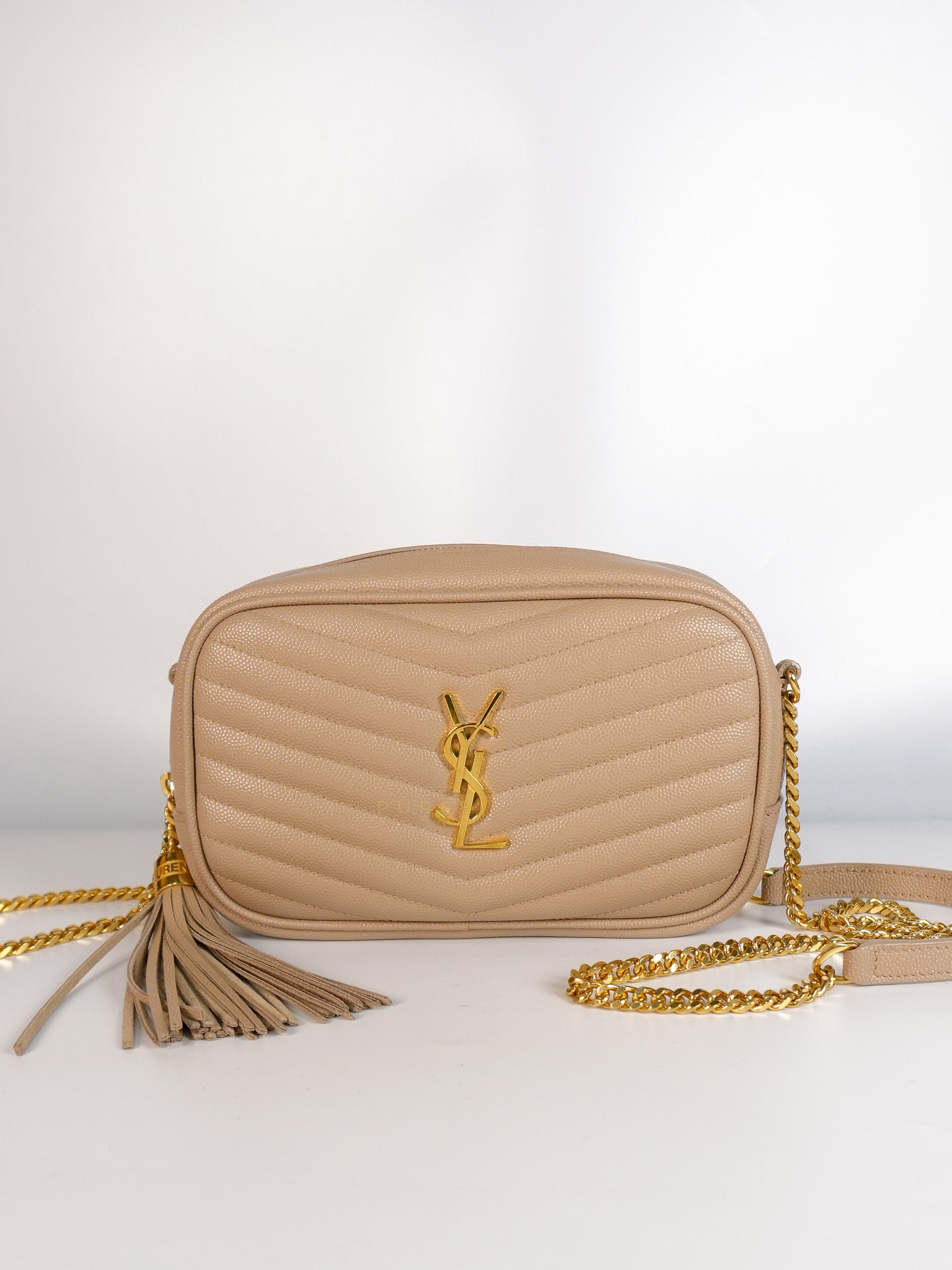 Mini Lou Camera Bag in Grain De Poudre Matelasse Monogram Leather | Purse Maison Luxury Bags Shop