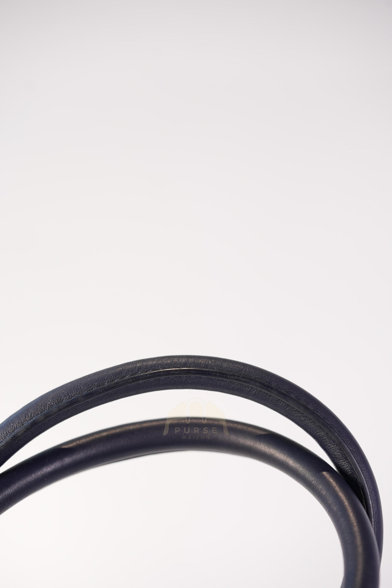 Mini Luggage Tote Bag in Navy Blue Smooth Calfskin Leather | Purse Maison Luxury Bags Shop