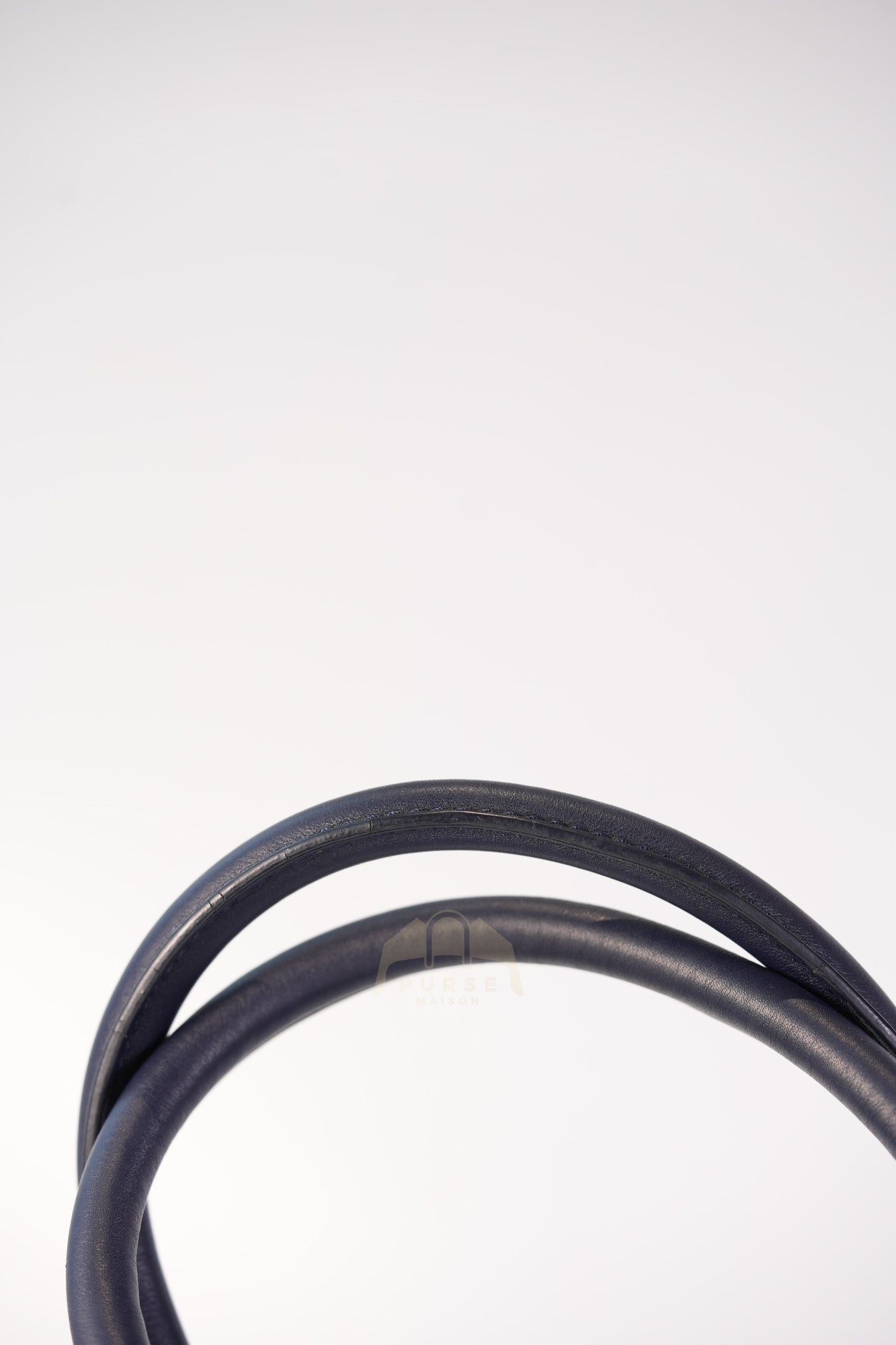 Mini Luggage Tote Bag in Navy Blue Smooth Calfskin Leather | Purse Maison Luxury Bags Shop