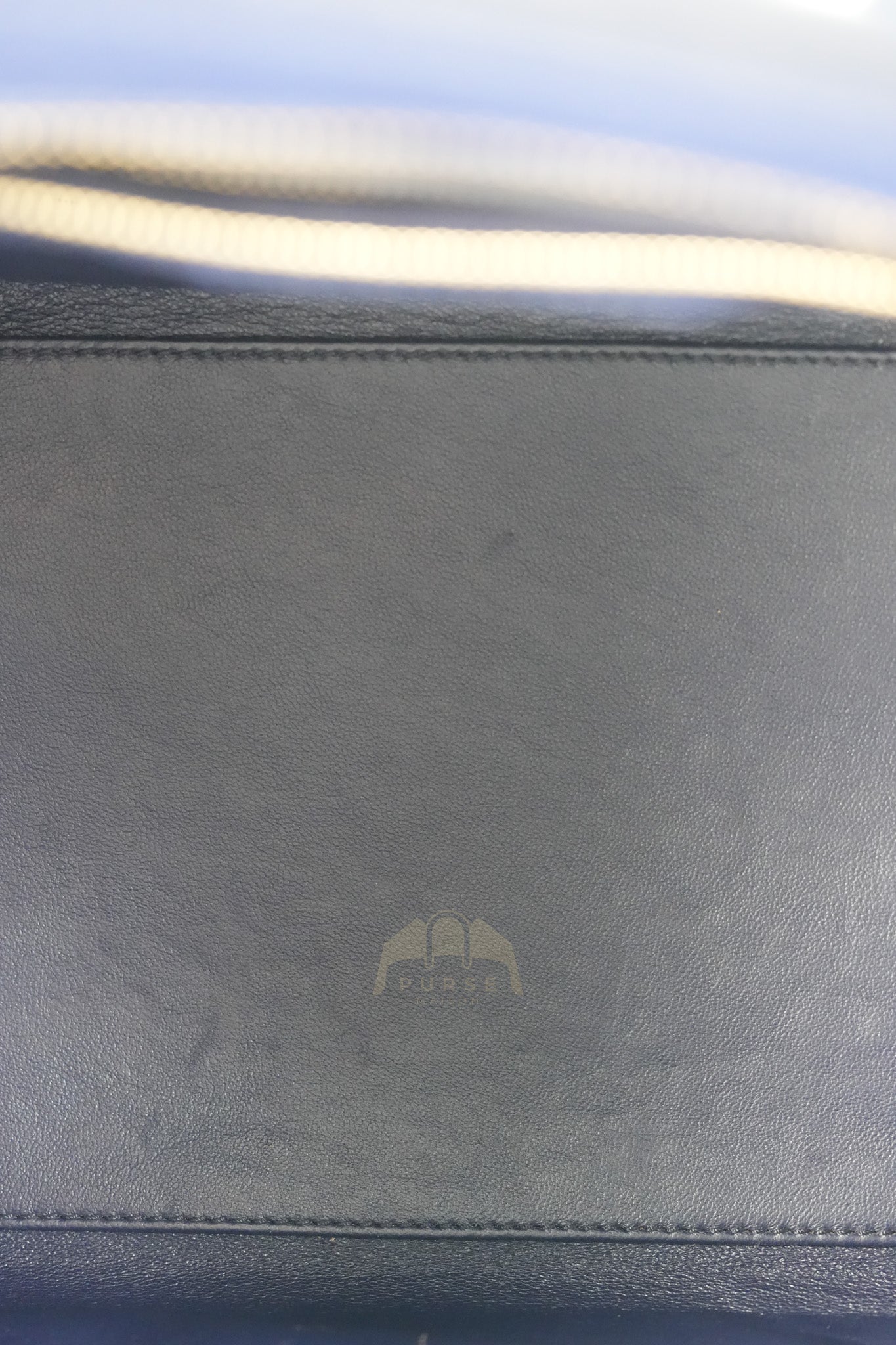 Mini Luggage Tote Bag in Navy Blue Smooth Calfskin Leather | Purse Maison Luxury Bags Shop