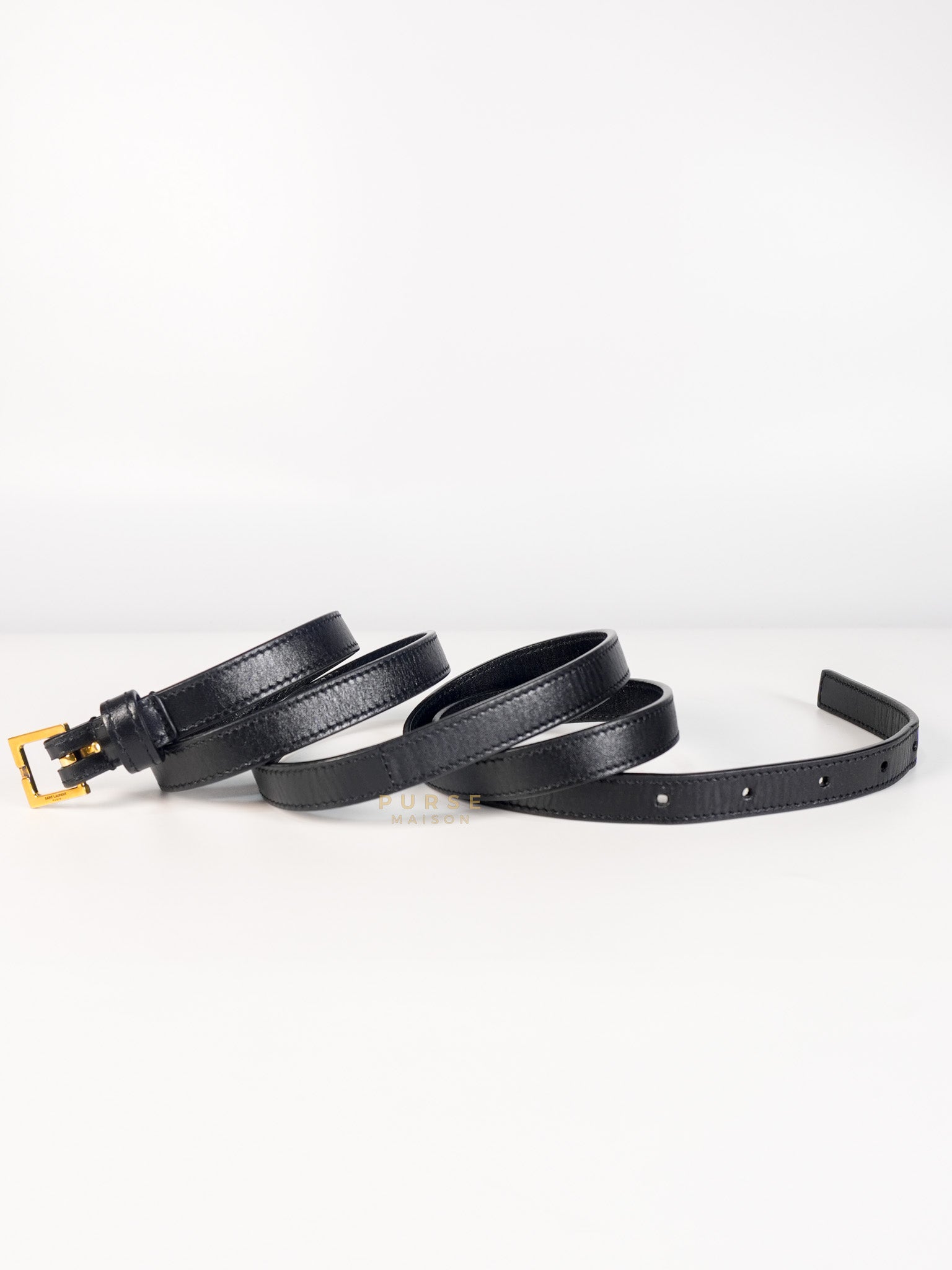 Mini Manhattan Bag in Black Smooth Leather and Gold Hardware | Purse Maison Luxury Bags Shop