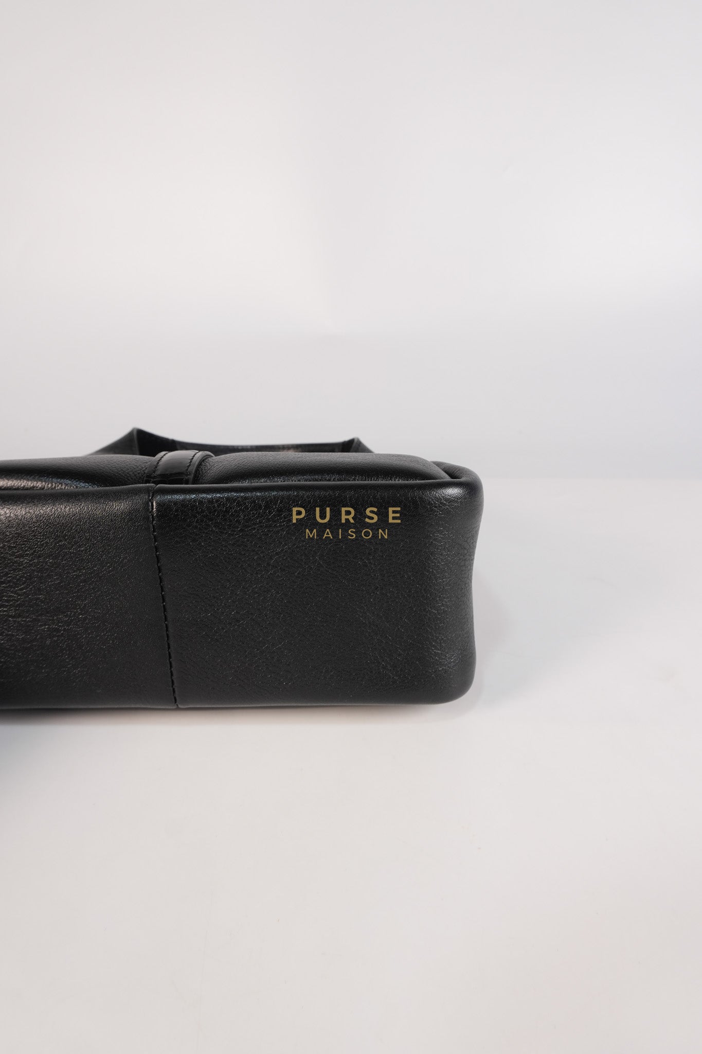 Mini Padlock Black Calfskin Leather Hobo Bag | Purse Maison Luxury Bags Shop