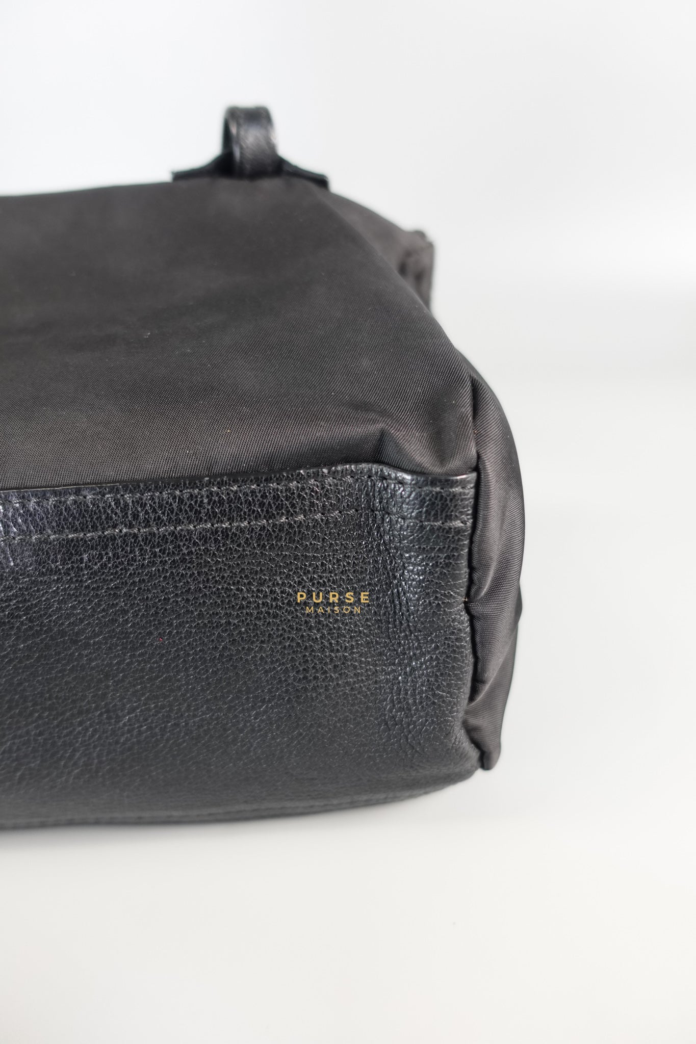 Mini Pandora Bag in Black Nylon | Purse Maison Luxury Bags Shop