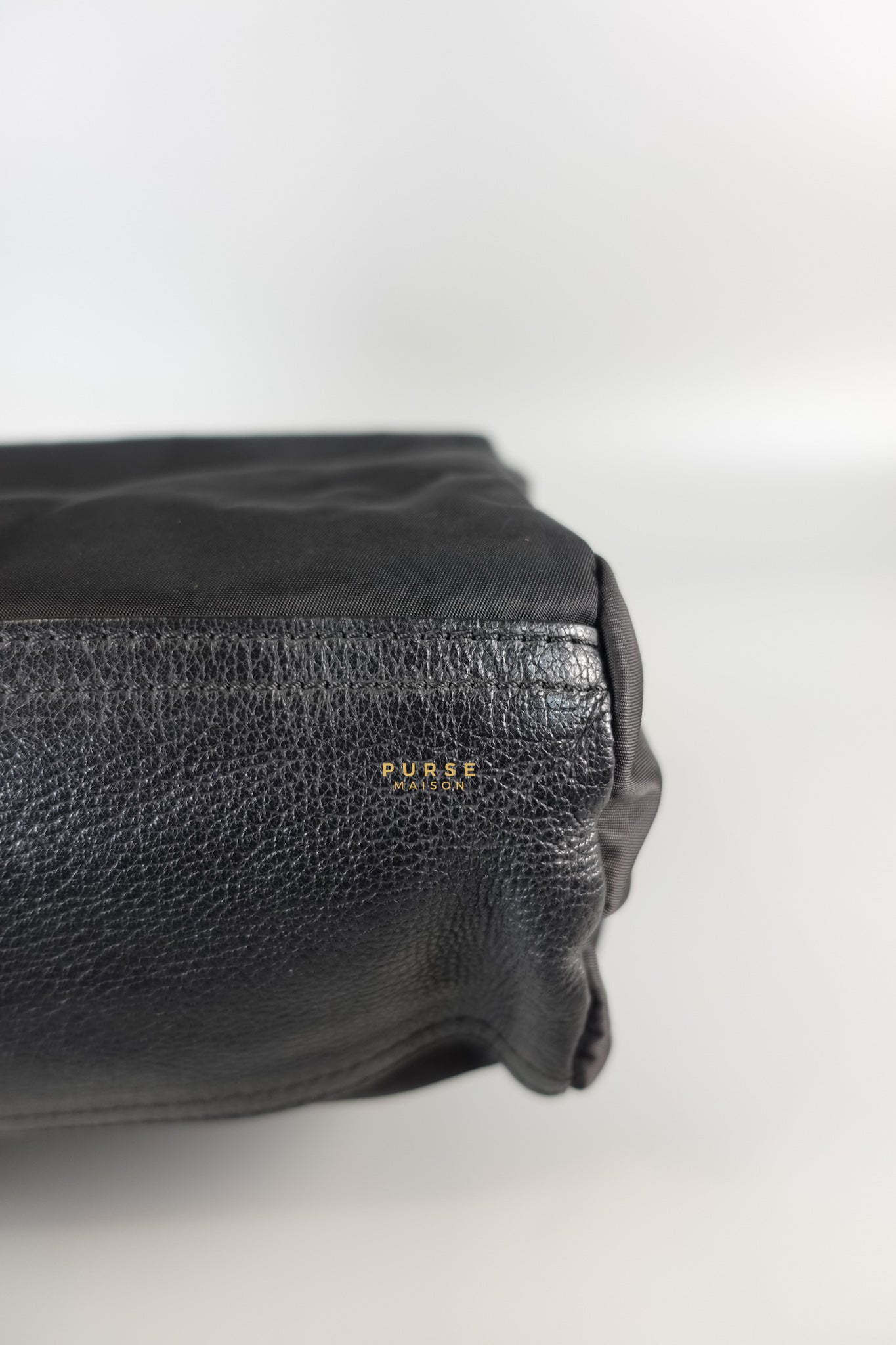 Mini Pandora Bag in Black Nylon | Purse Maison Luxury Bags Shop