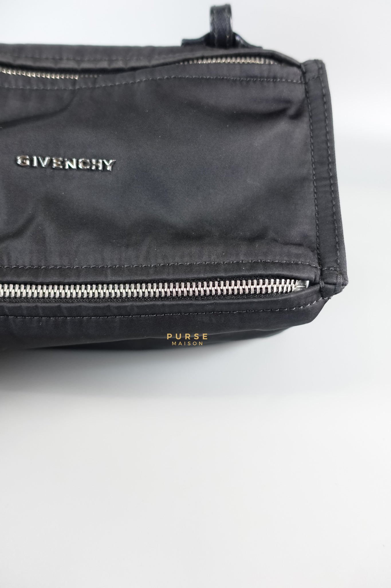 Mini Pandora Bag in Black Nylon | Purse Maison Luxury Bags Shop