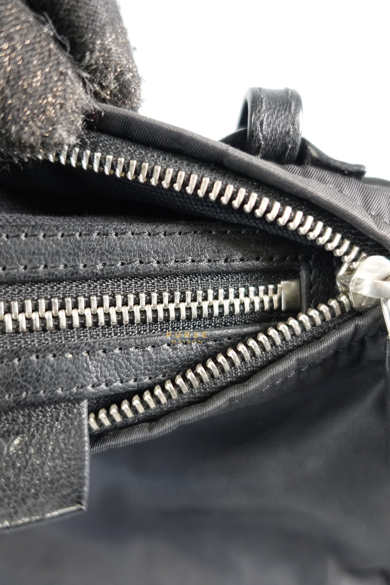 Mini Pandora Bag in Black Nylon | Purse Maison Luxury Bags Shop