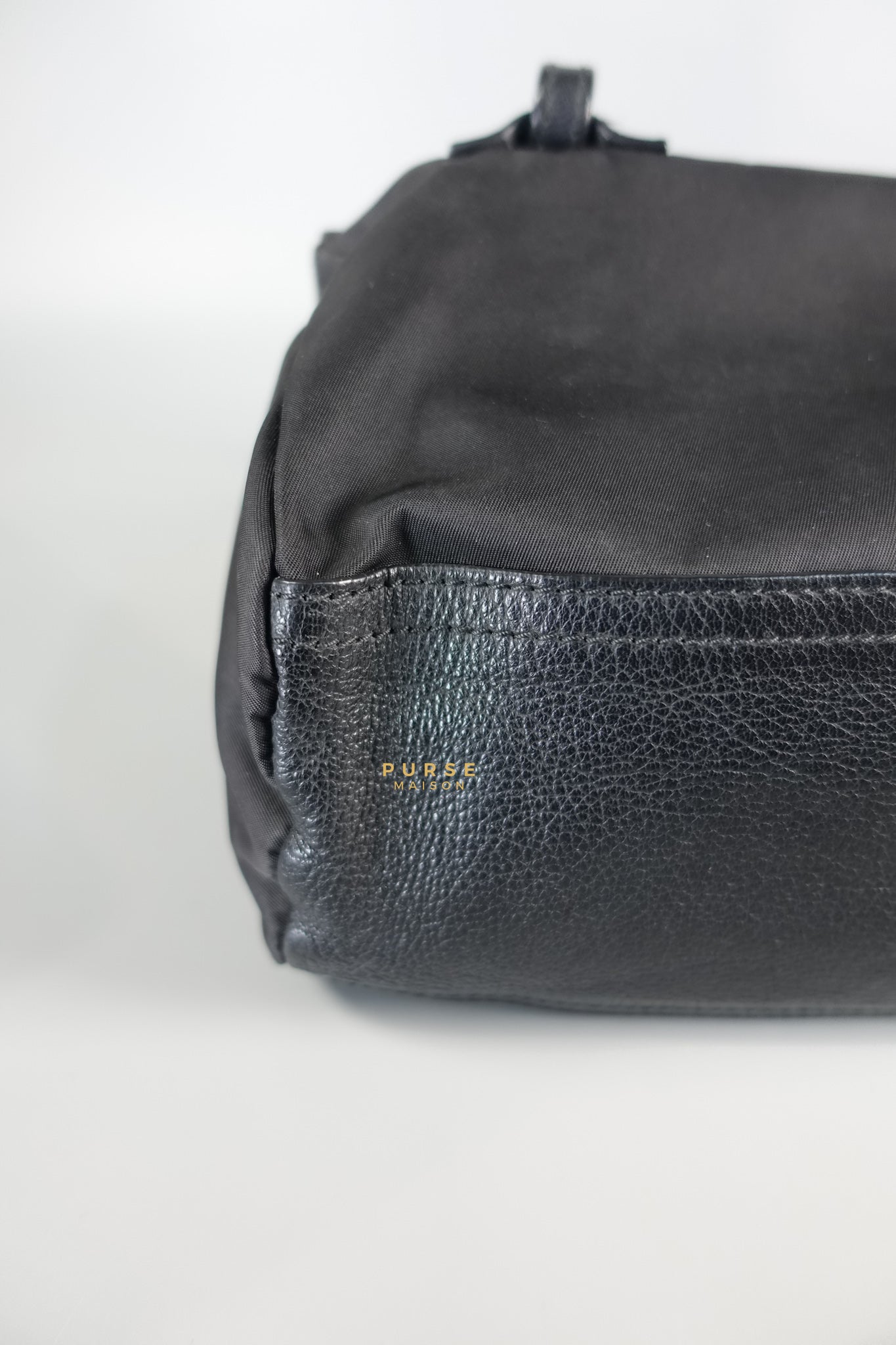 Mini Pandora Bag in Black Nylon | Purse Maison Luxury Bags Shop