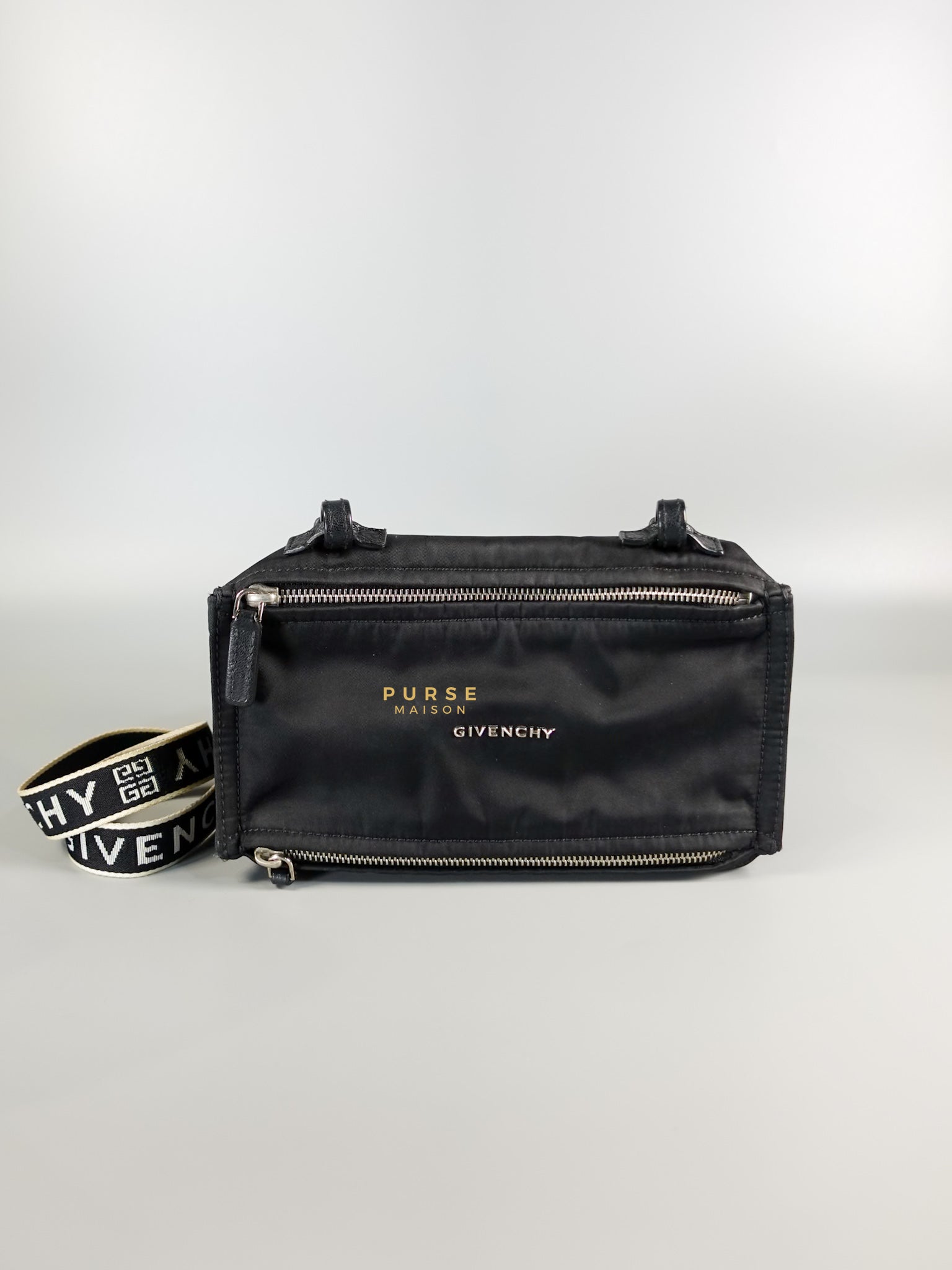 Mini Pandora Bag in Black Nylon | Purse Maison Luxury Bags Shop