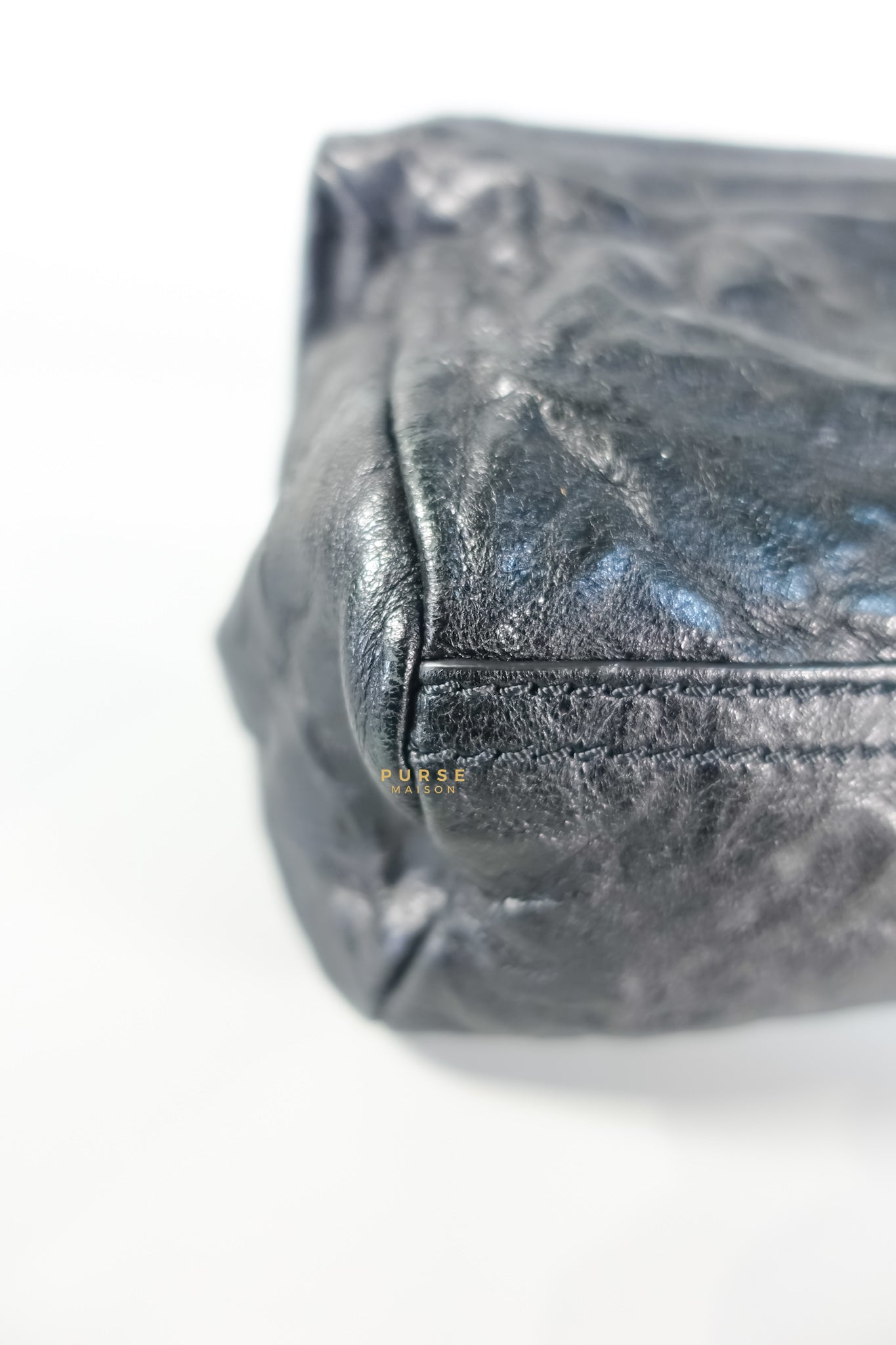 Mini Pandora Bag in Black Sheep Skin Leather | Purse Maison Luxury Bags Shop