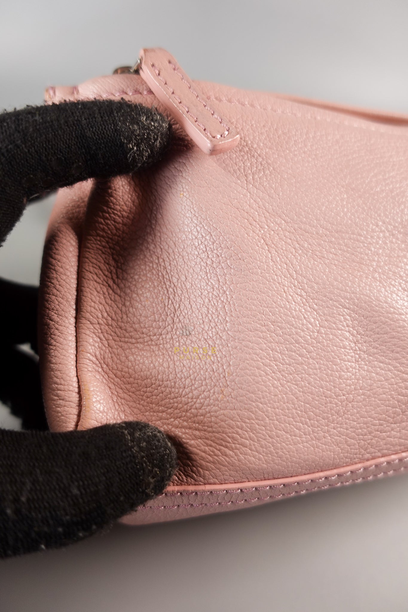 Mini Pandora Bag in Light Pink Goat Leather | Purse Maison Luxury Bags Shop