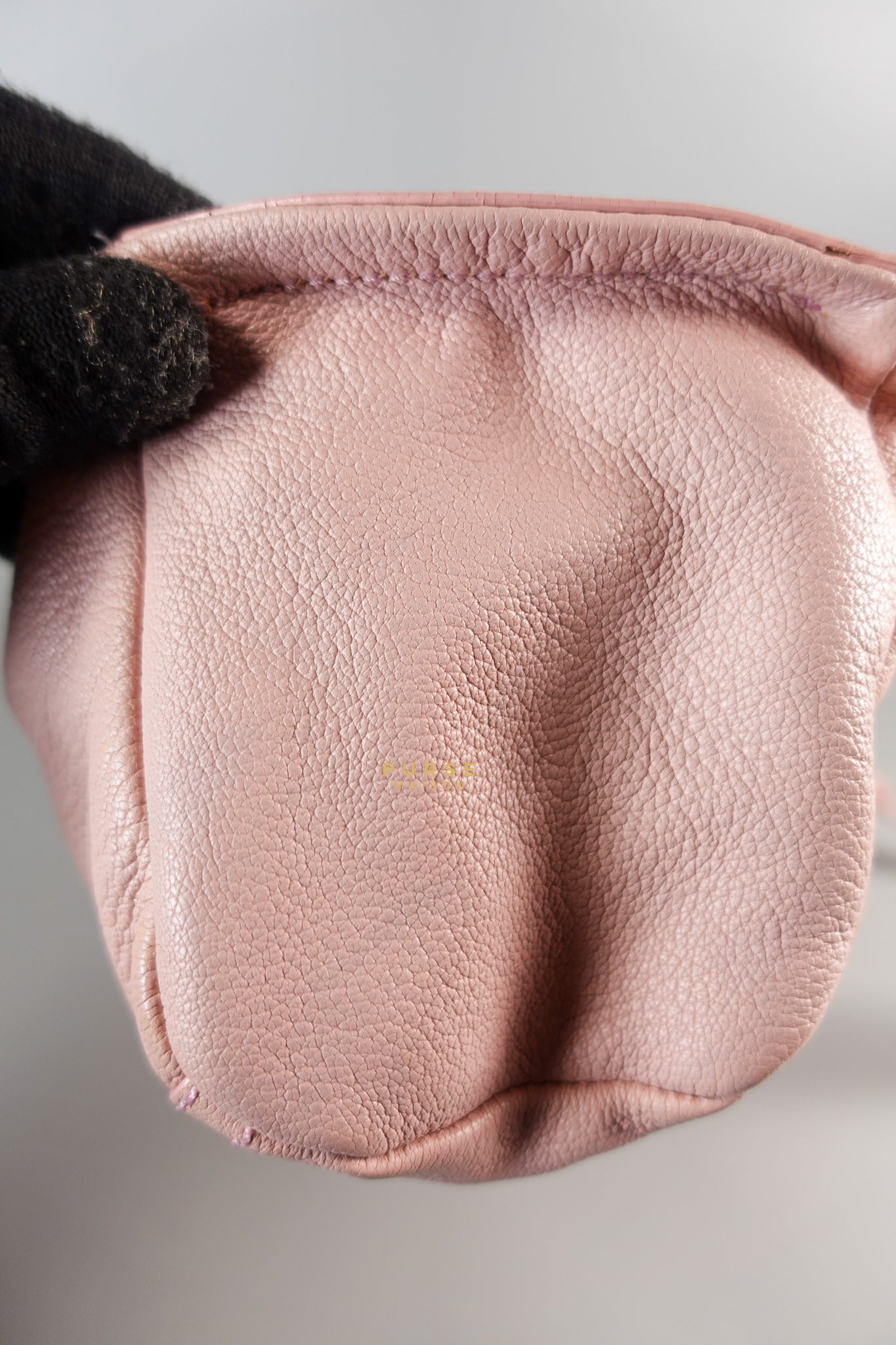 Mini Pandora Bag in Light Pink Goat Leather | Purse Maison Luxury Bags Shop