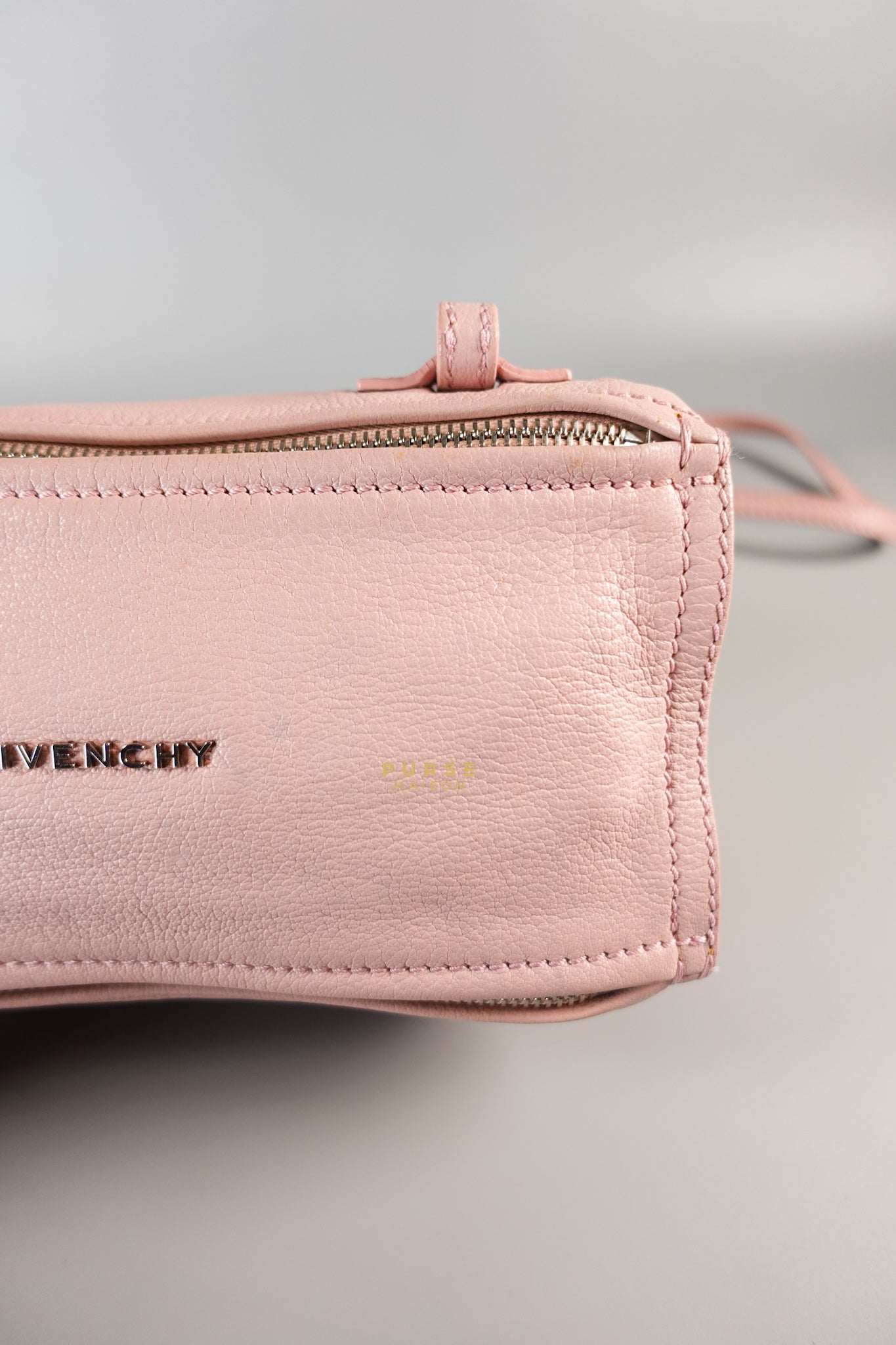 Mini Pandora Bag in Light Pink Goat Leather | Purse Maison Luxury Bags Shop