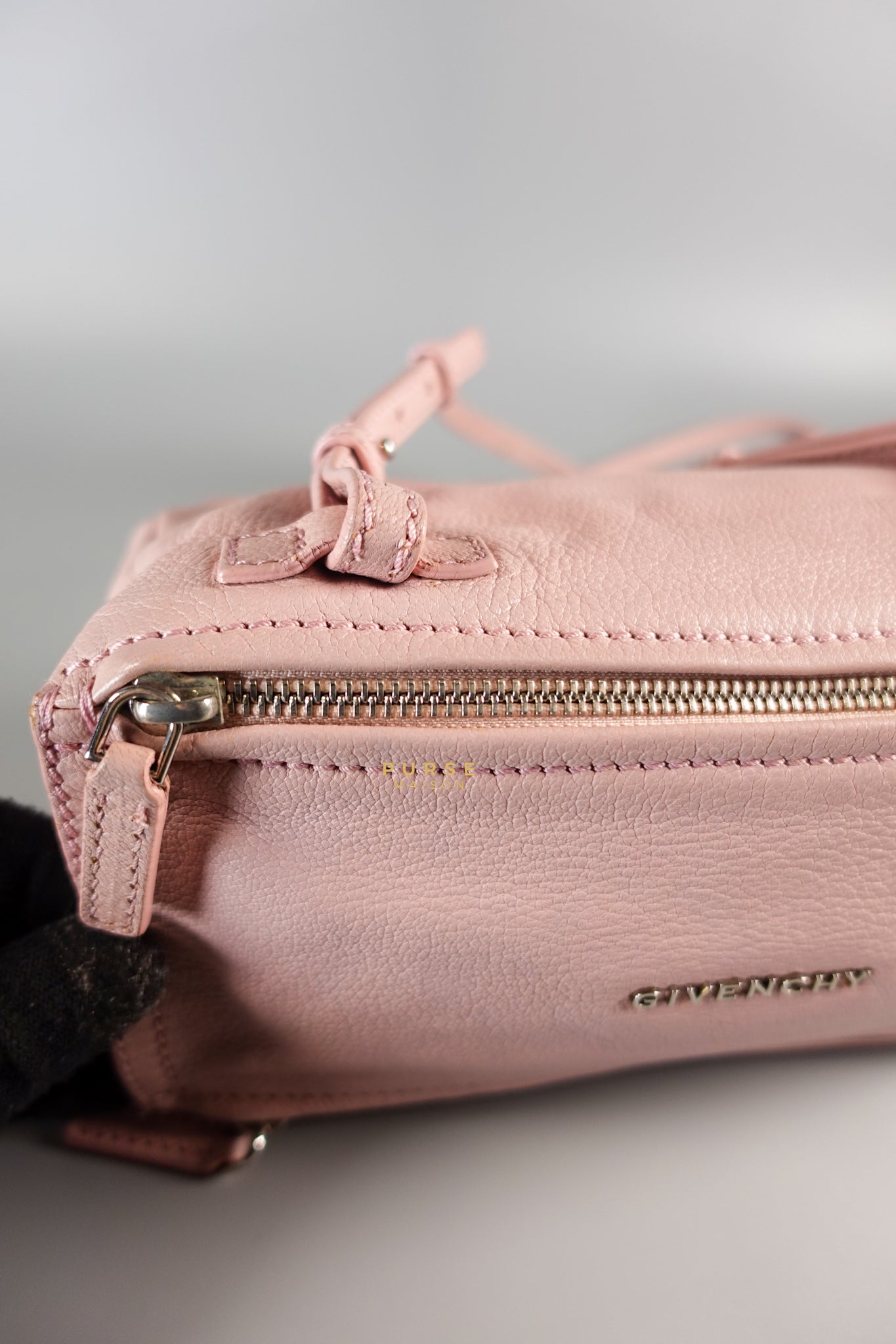 Mini Pandora Bag in Light Pink Goat Leather | Purse Maison Luxury Bags Shop