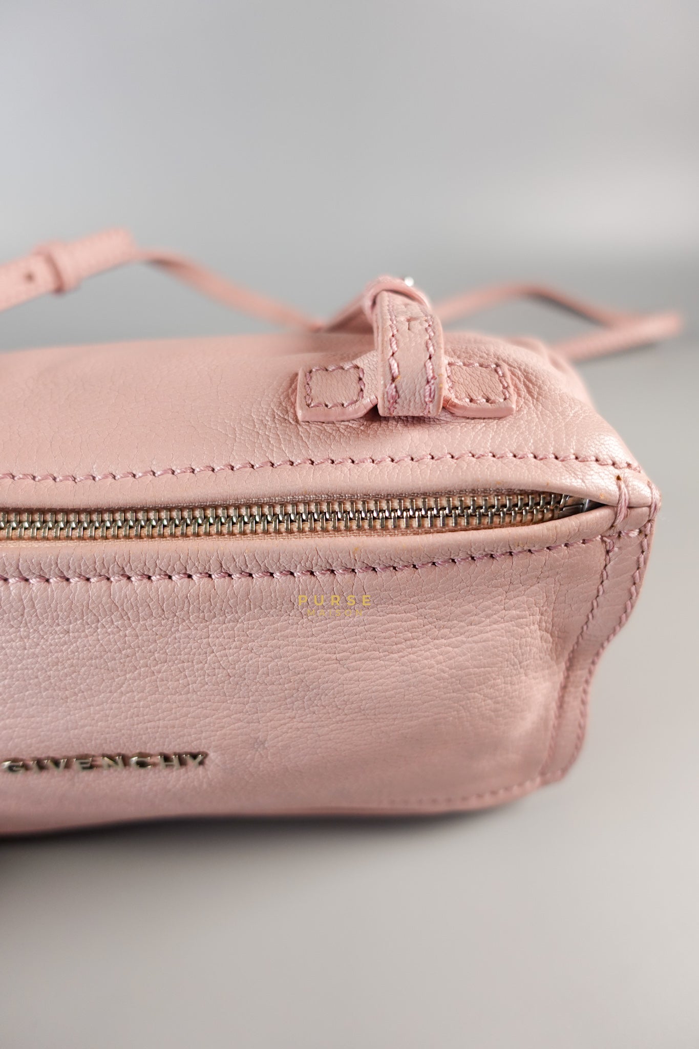 Mini Pandora Bag in Light Pink Goat Leather | Purse Maison Luxury Bags Shop